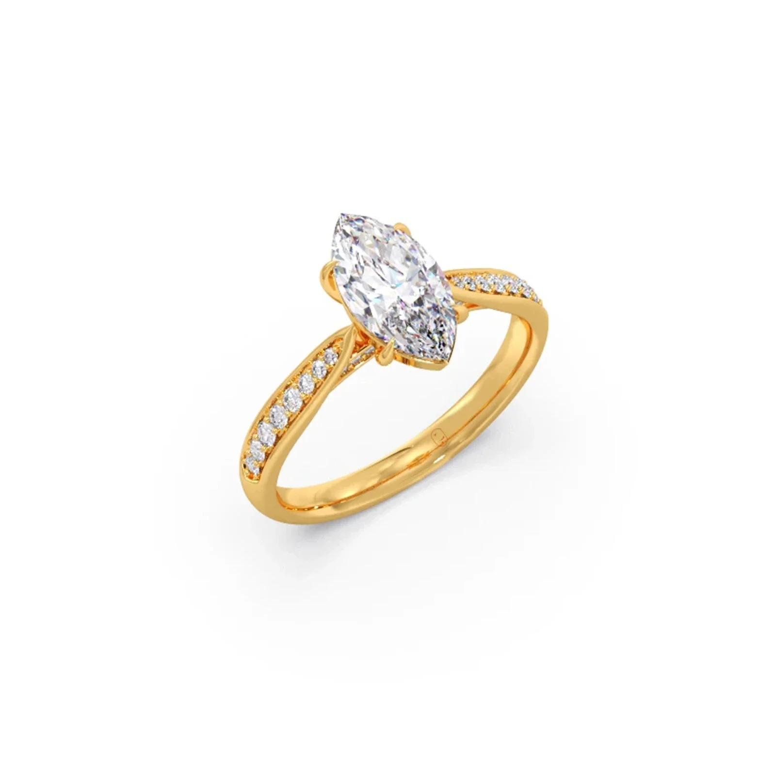 1.45 Cts Marquise Cut Diamond Engagement Ring - Image 5