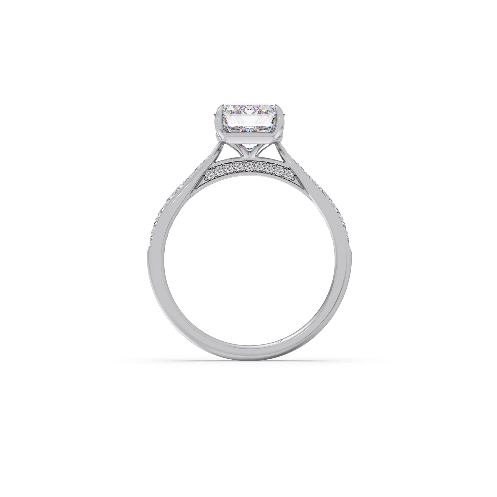 1.70 Cts Emerald Cut Diamond Engagement Ring - Image 3