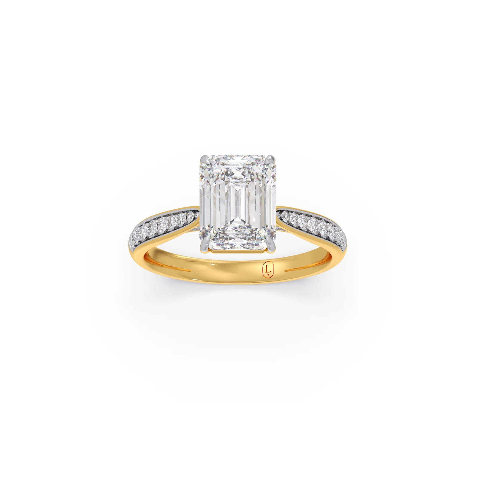 1.70 Cts Emerald Cut Diamond Engagement Ring - Image 6