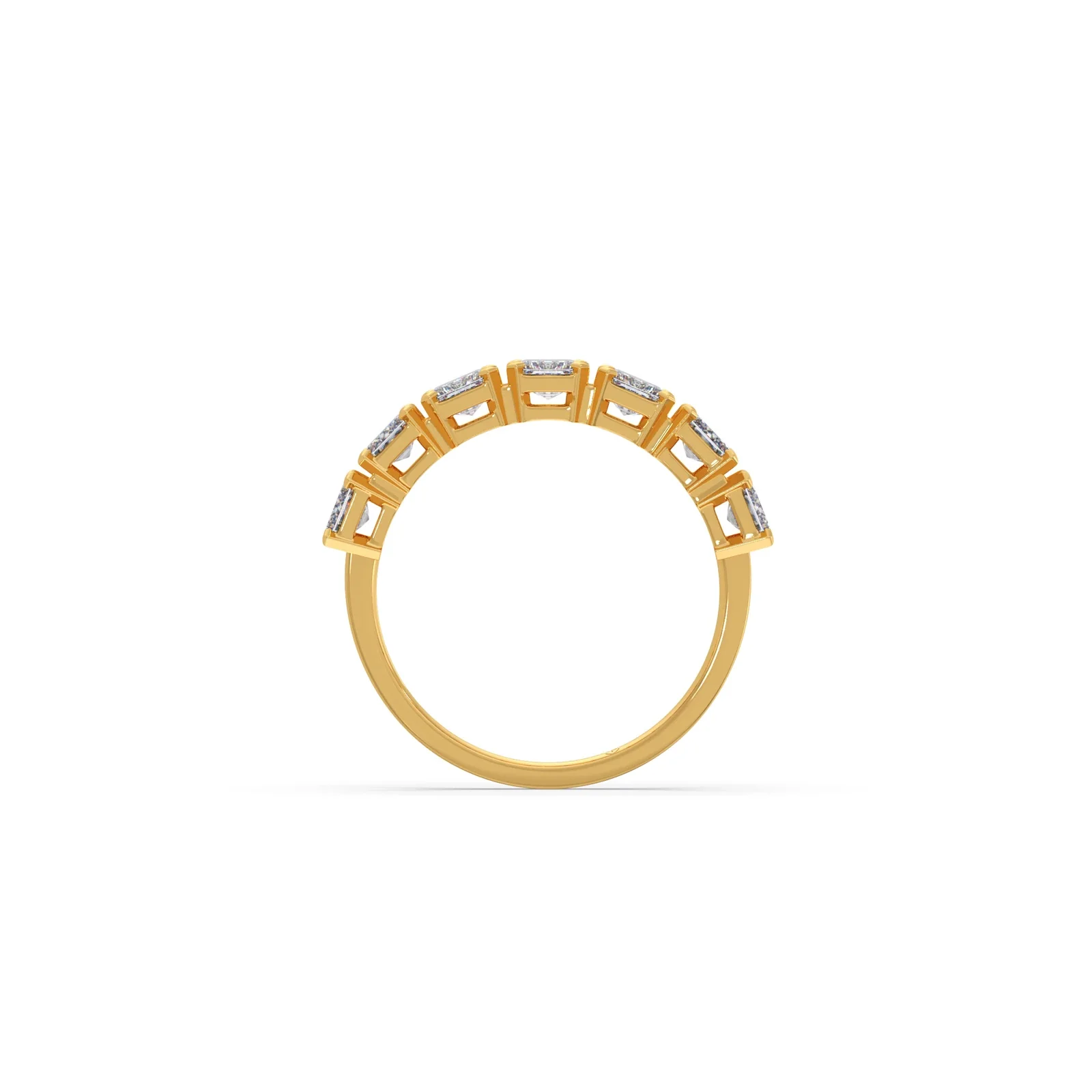 1.71ct Half Eternity Emerald Diamond Band - Image 3