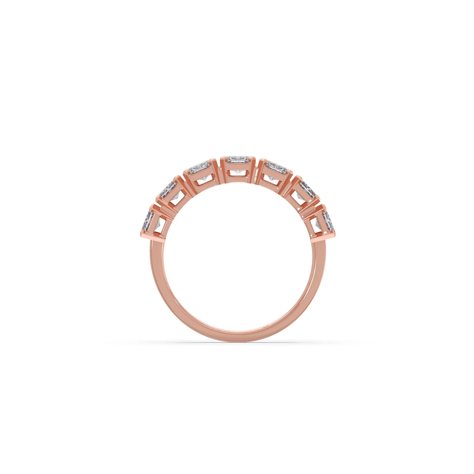 1.71ct Half Eternity Emerald Diamond Band - Image 7