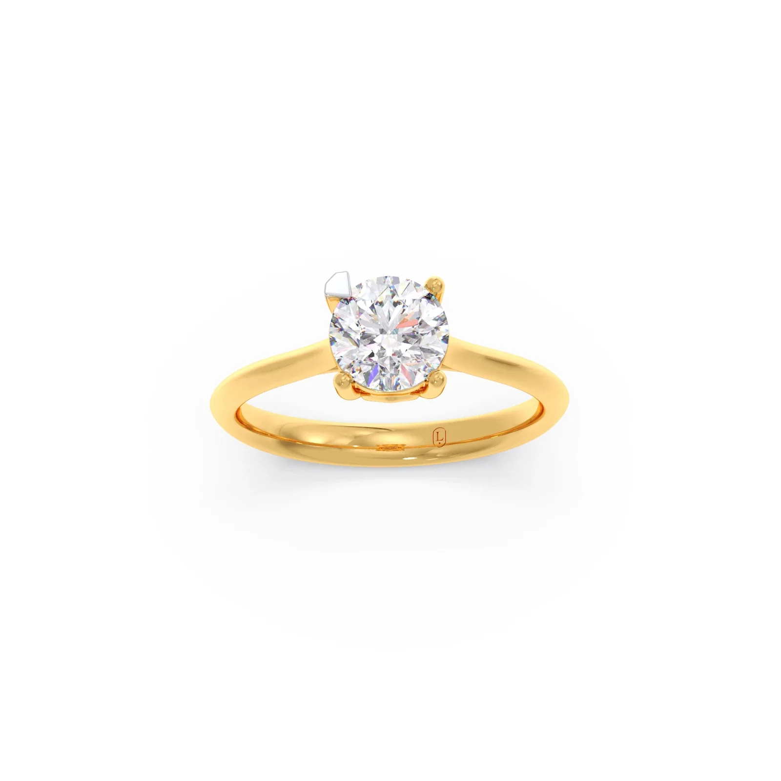 1 Ct Classic Round Shape Solitaire Ring - Image 6