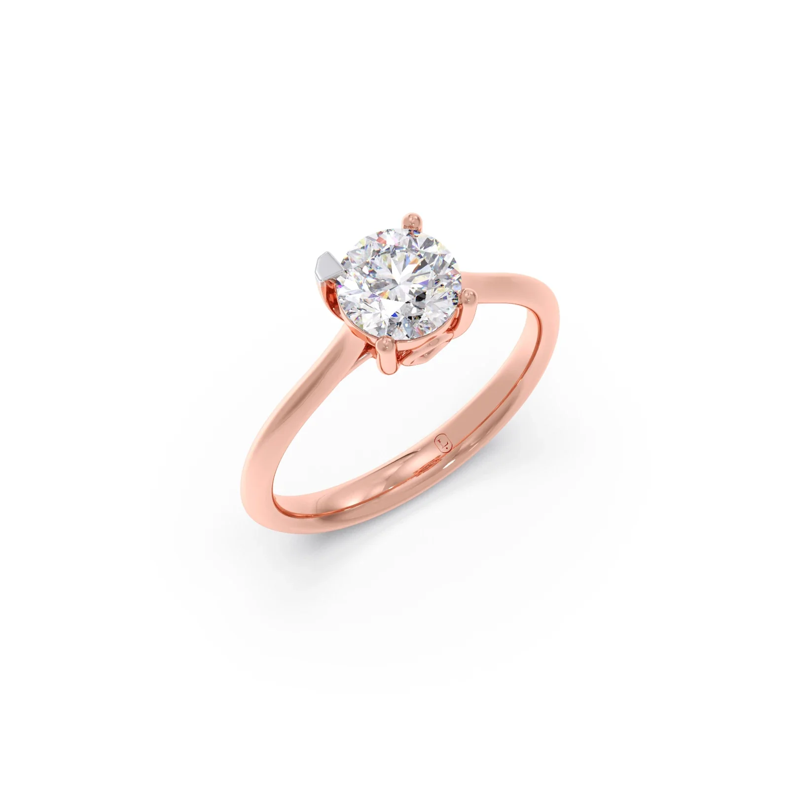 1 Ct Classic Round Shape Solitaire Ring - Image 9