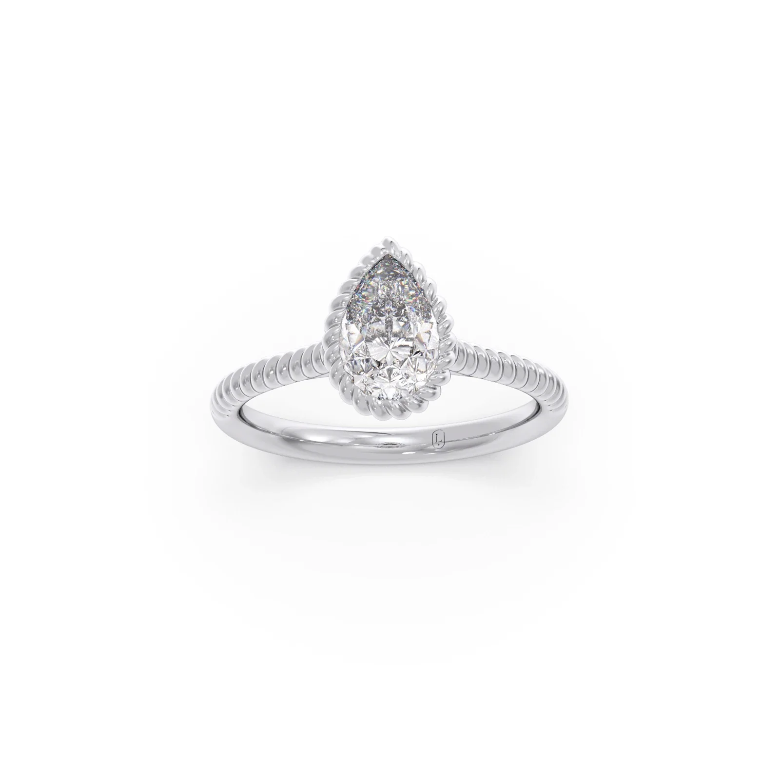1 Ct Luminous Pear Solitaire Ring - Image 10