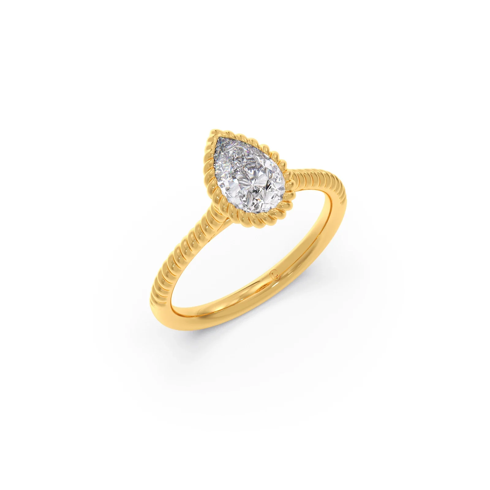 1 Ct Luminous Pear Solitaire Ring - Image 5