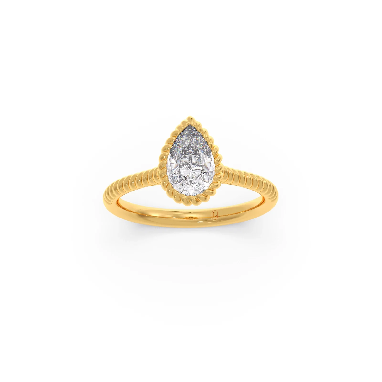 1 Ct Luminous Pear Solitaire Ring - Image 6