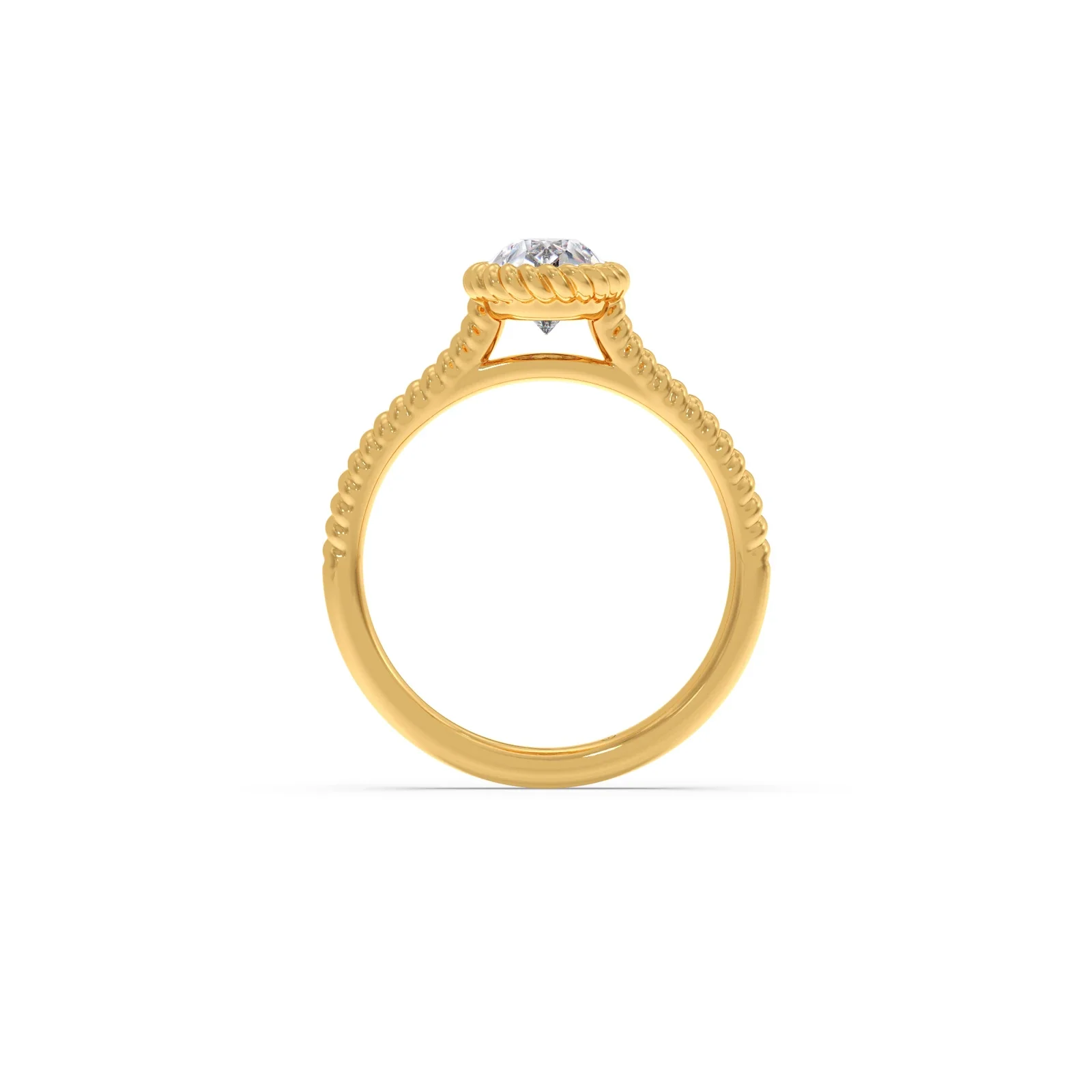 1 Ct Luminous Pear Solitaire Ring - Image 7