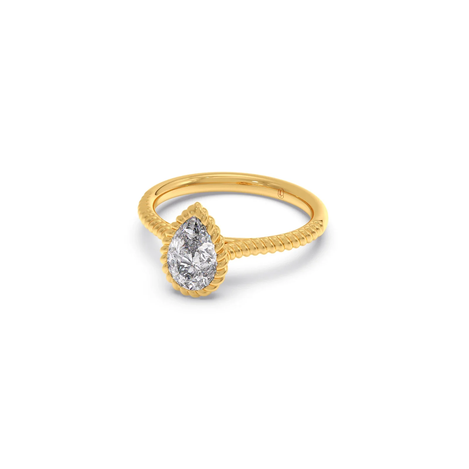 1 Ct Luminous Pear Solitaire Ring - Image 8