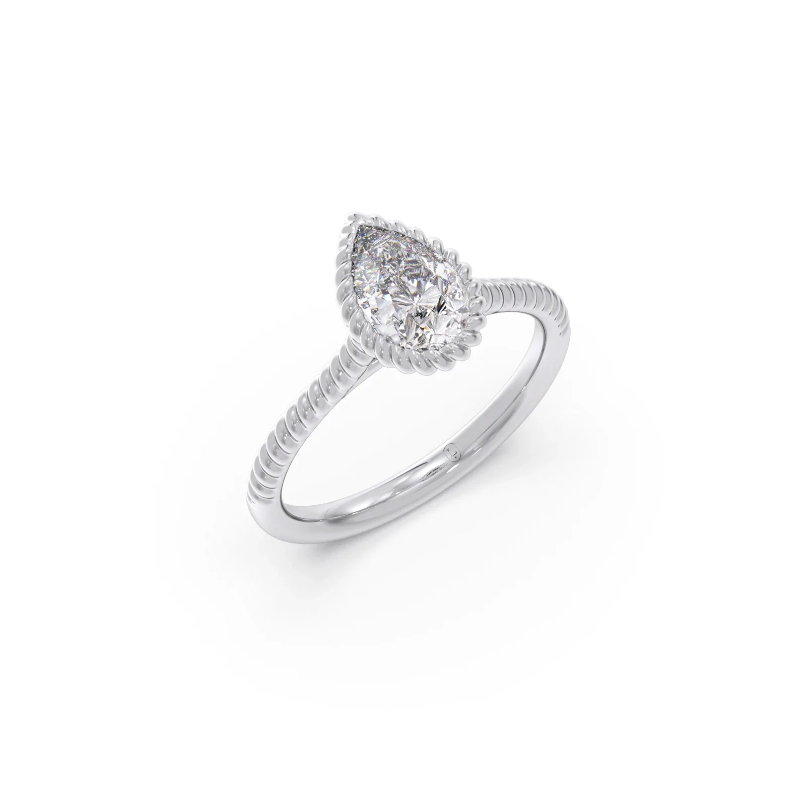 1 Ct Luminous Pear Solitaire Ring - Image 9