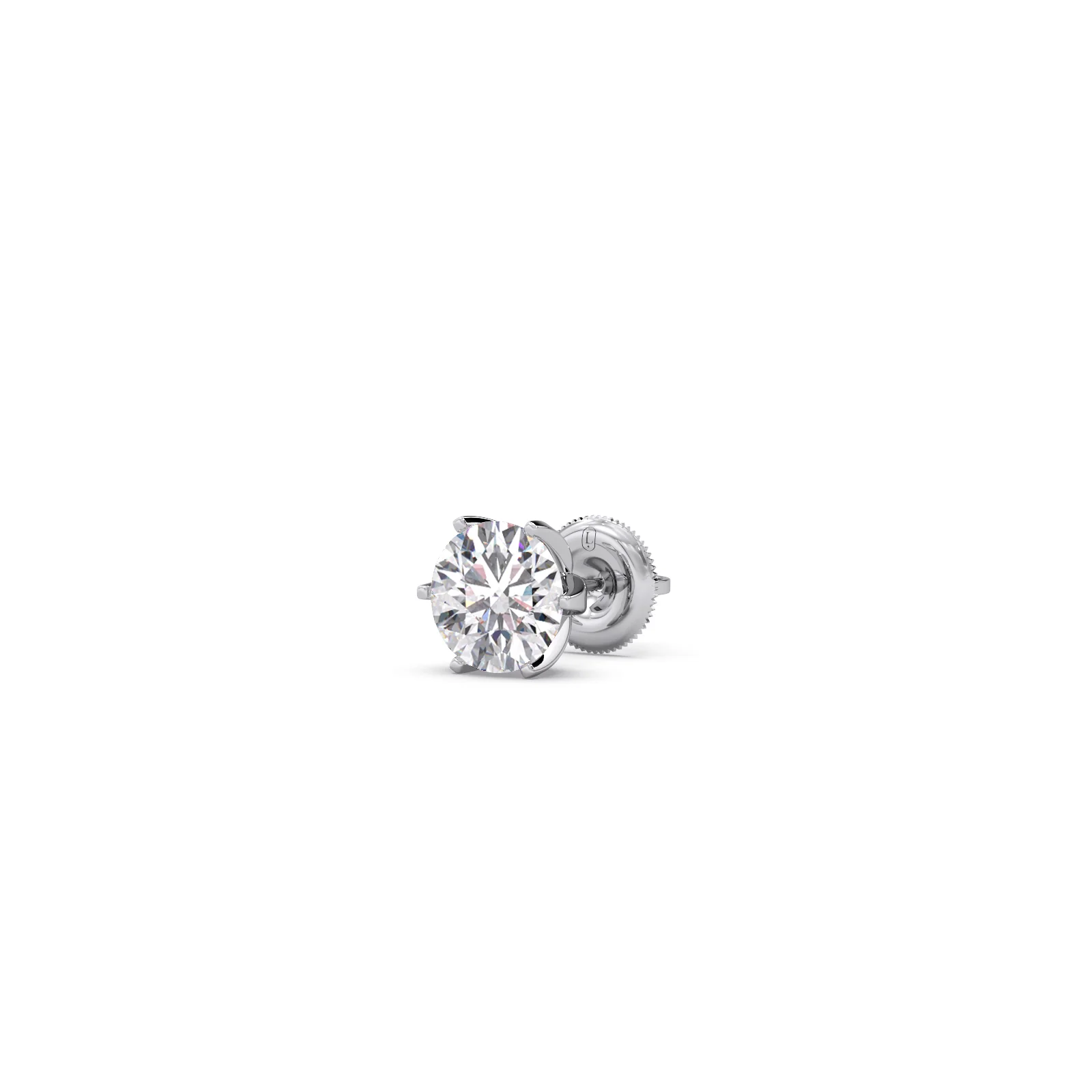 3.20cts Brilliant Round Six-Prong Solitaire Stud Earrings - Image 10