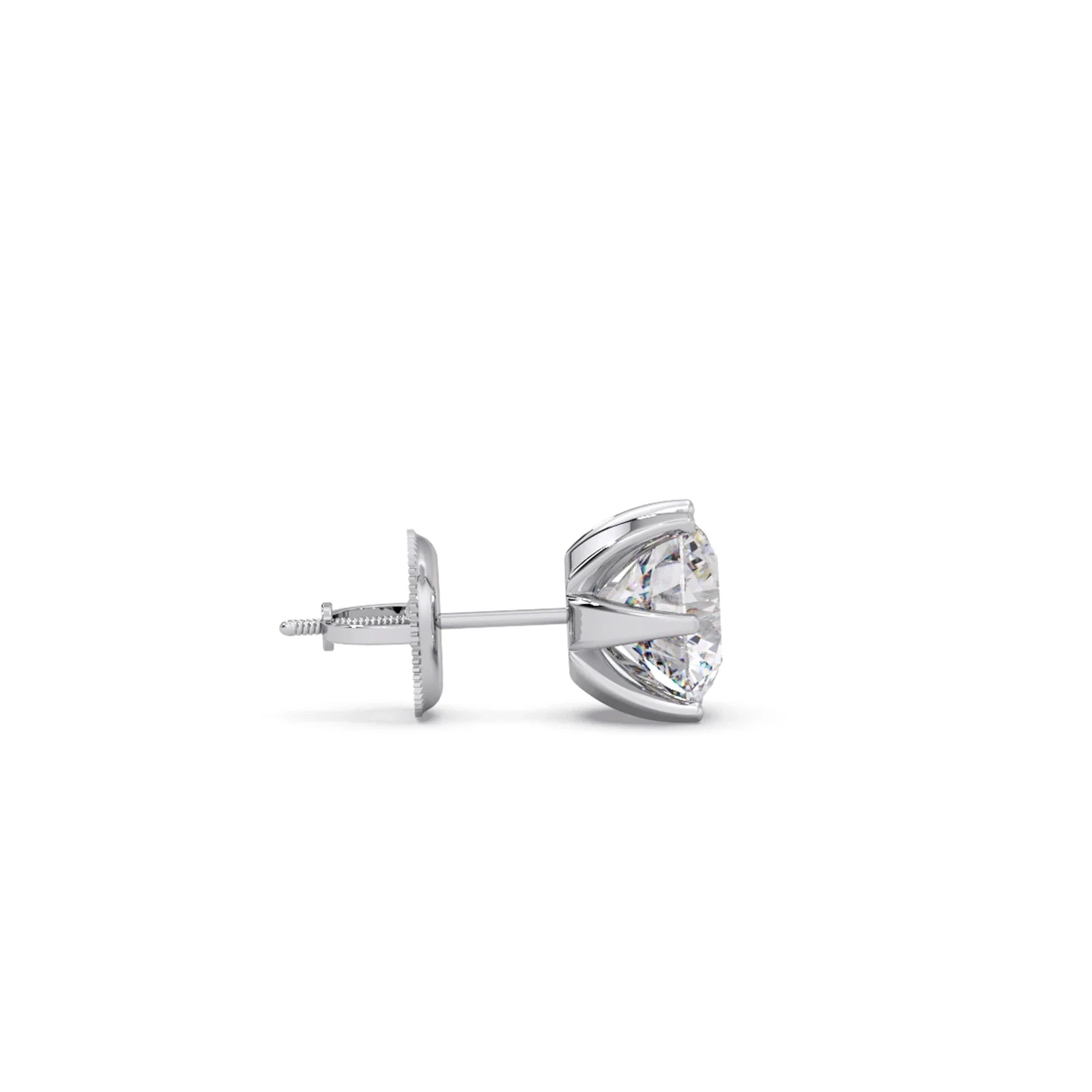 3.20cts Brilliant Round Six-Prong Solitaire Stud Earrings - Image 11