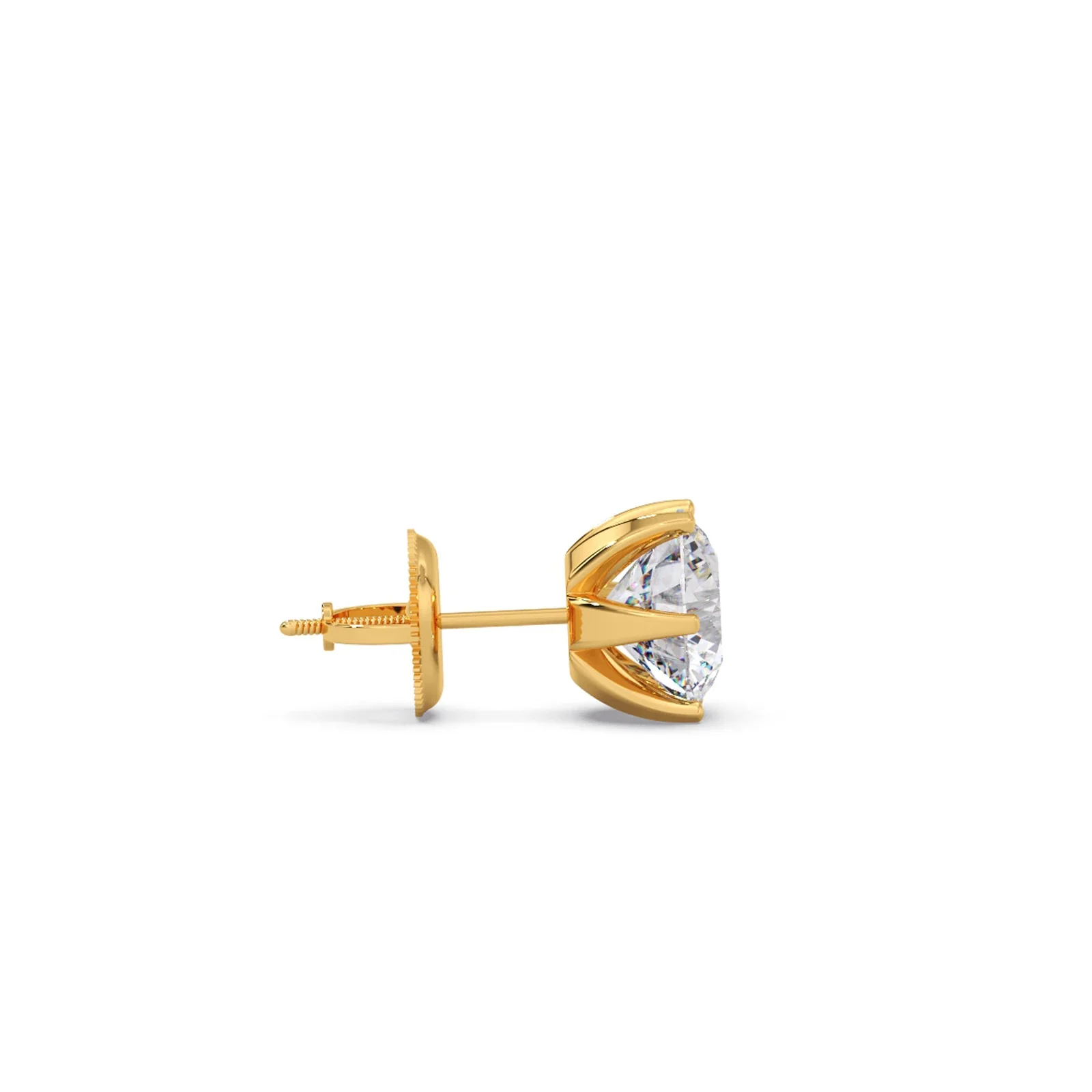 3.20cts Brilliant Round Six-Prong Solitaire Stud Earrings - Image 6