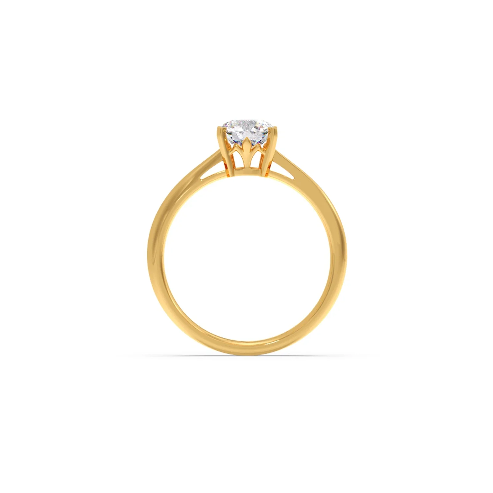 4 Prong Round Solitaire Engagement ring-6mm - Image 3
