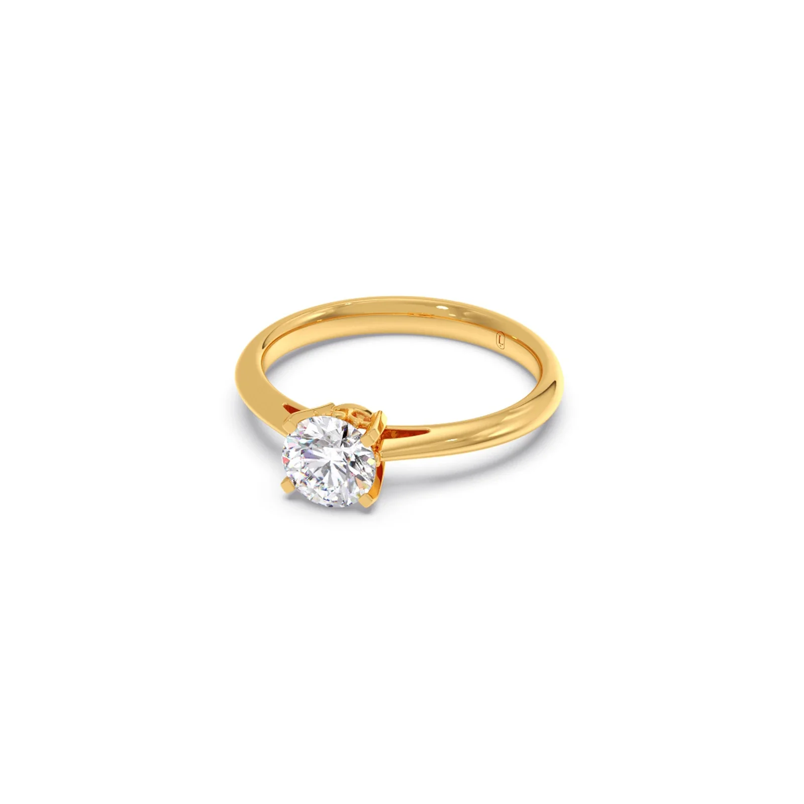 4 Prong Round Solitaire Engagement ring-6mm - Image 4