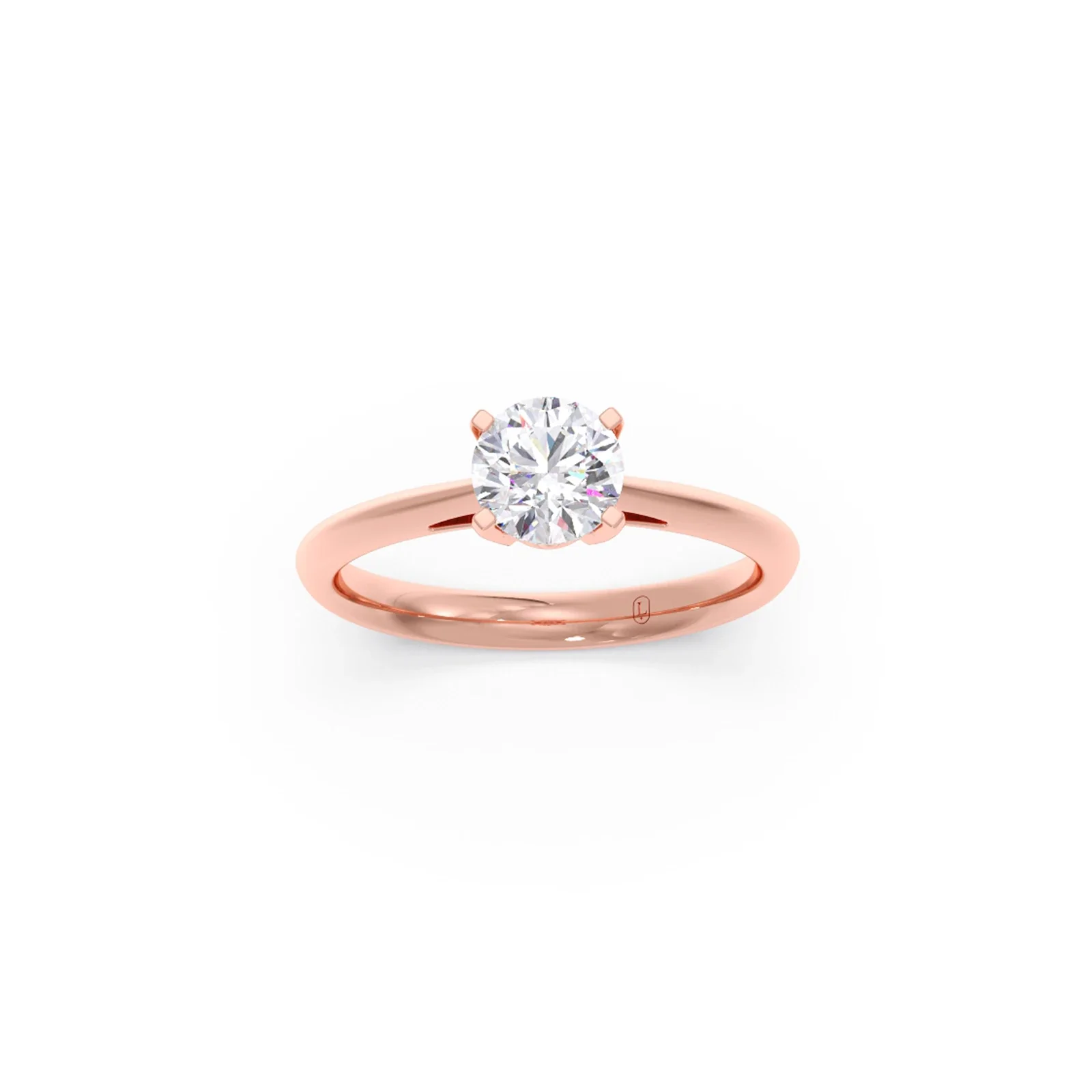 4 Prong Round Solitaire Engagement ring-6mm - Image 6