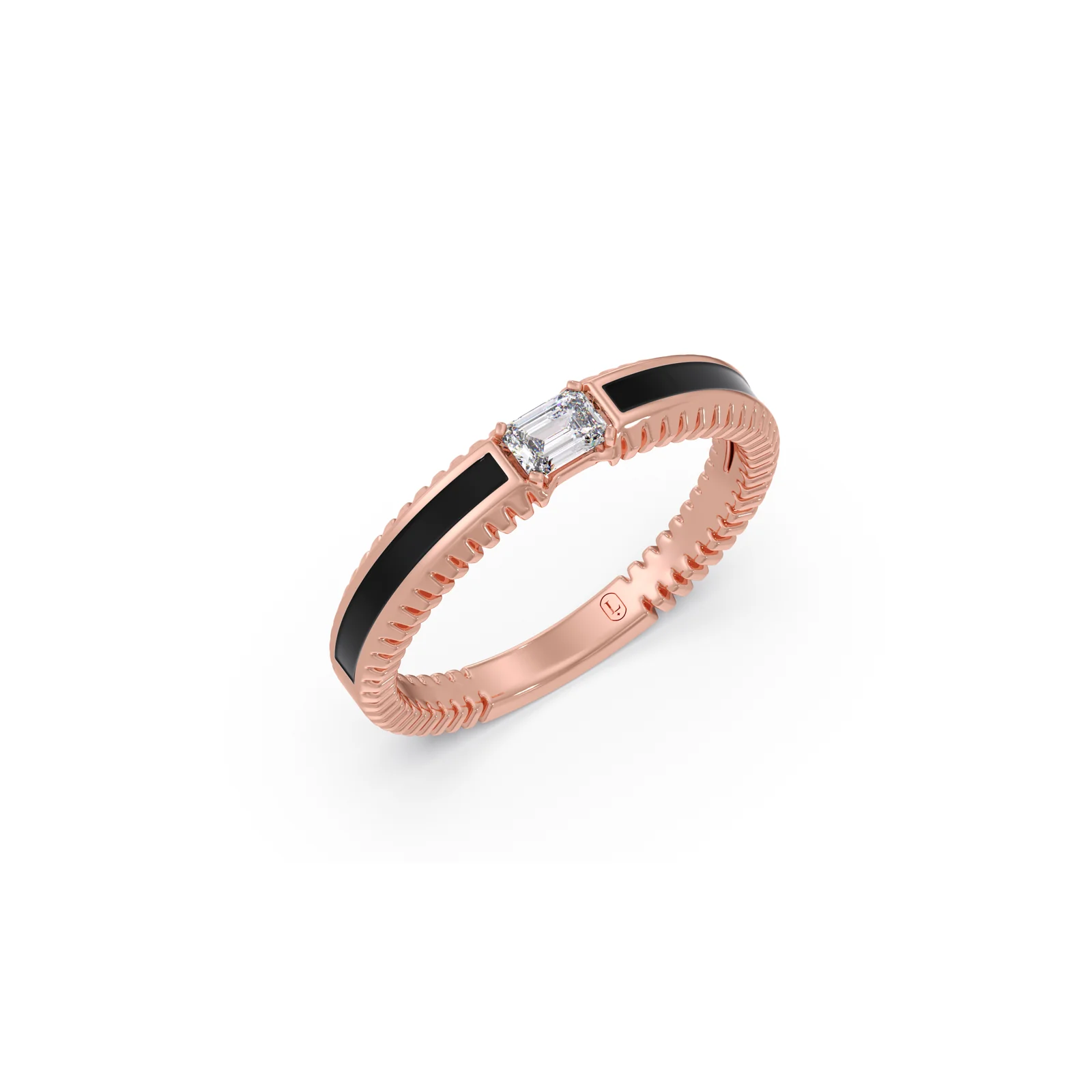 Blackline Solitaire Diamond Ring - Image 5