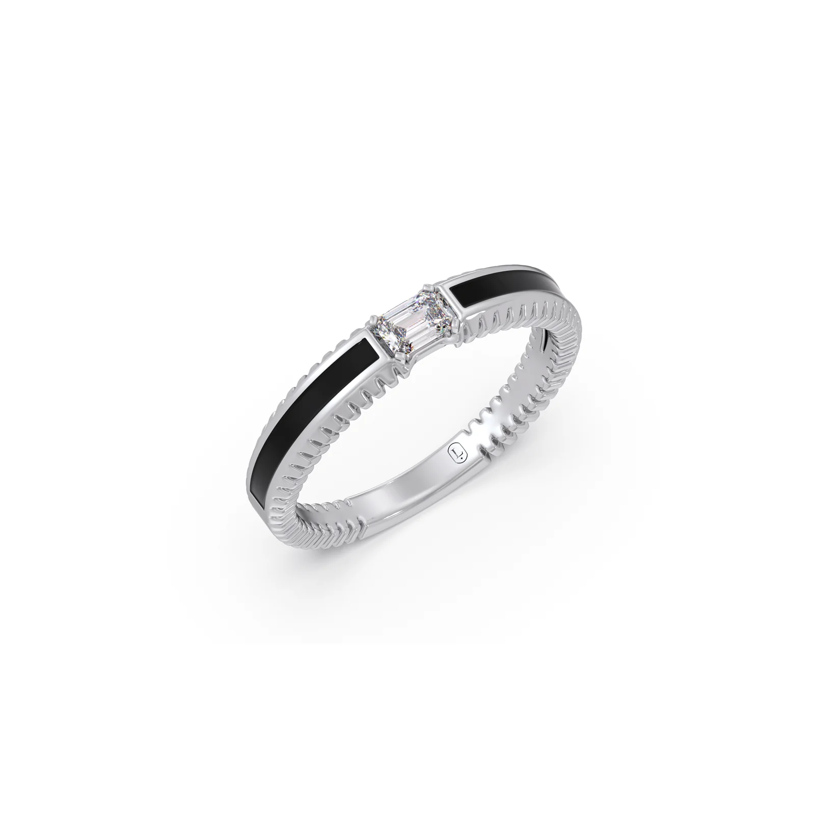 Blackline Solitaire Diamond Ring - Image 9