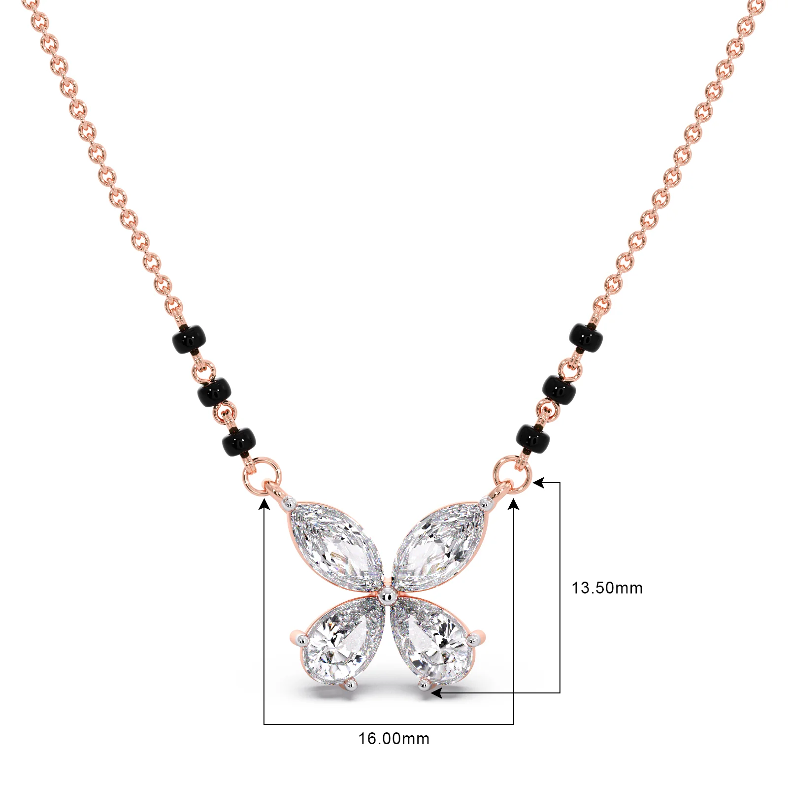 Butterfly Diamond Mangalsutra - Image 4
