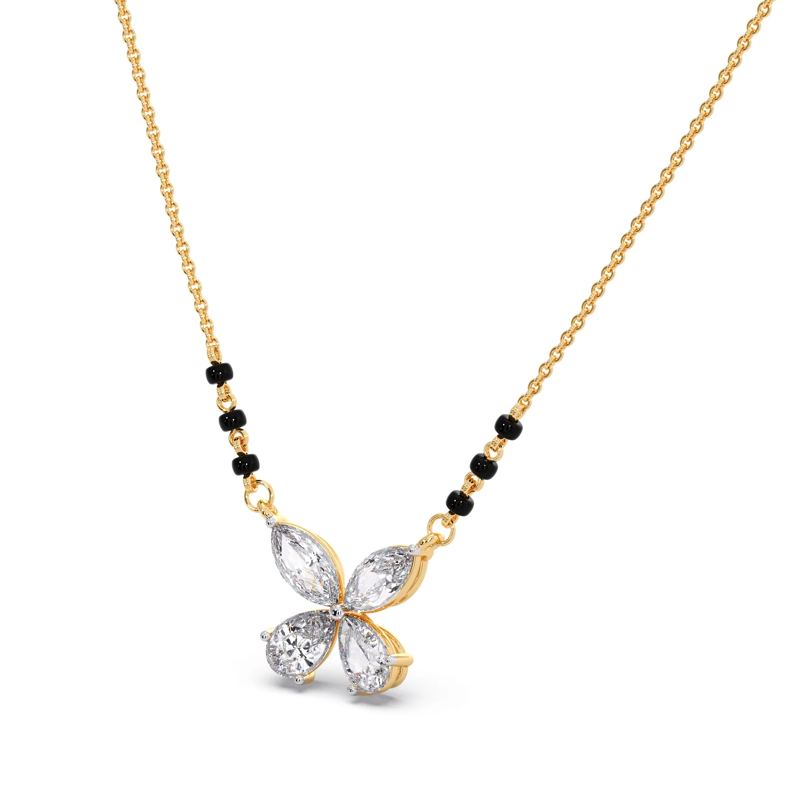 Butterfly Diamond Mangalsutra - Image 6