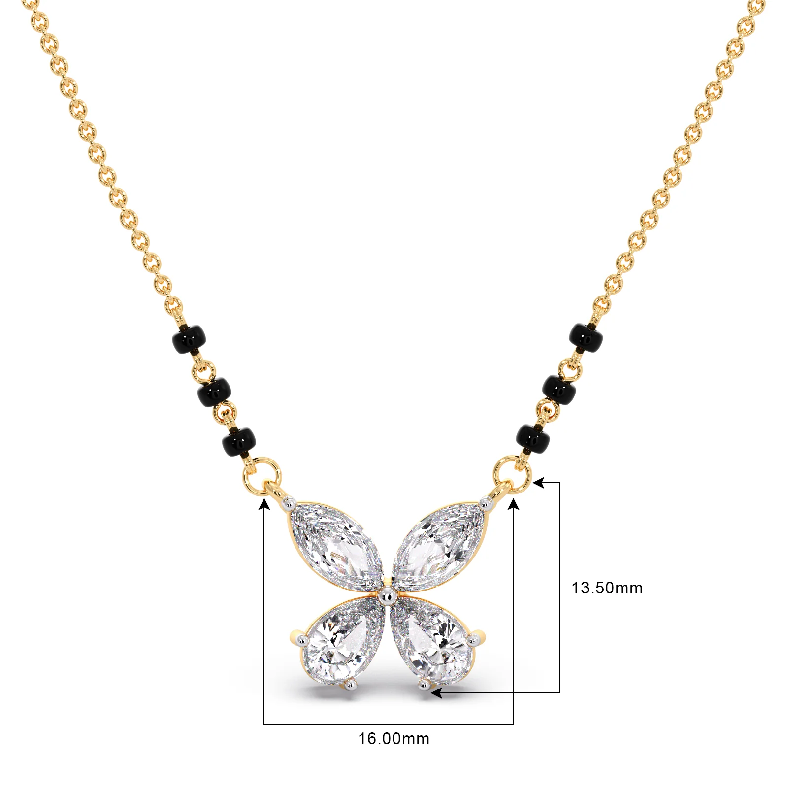 Butterfly Diamond Mangalsutra - Image 8