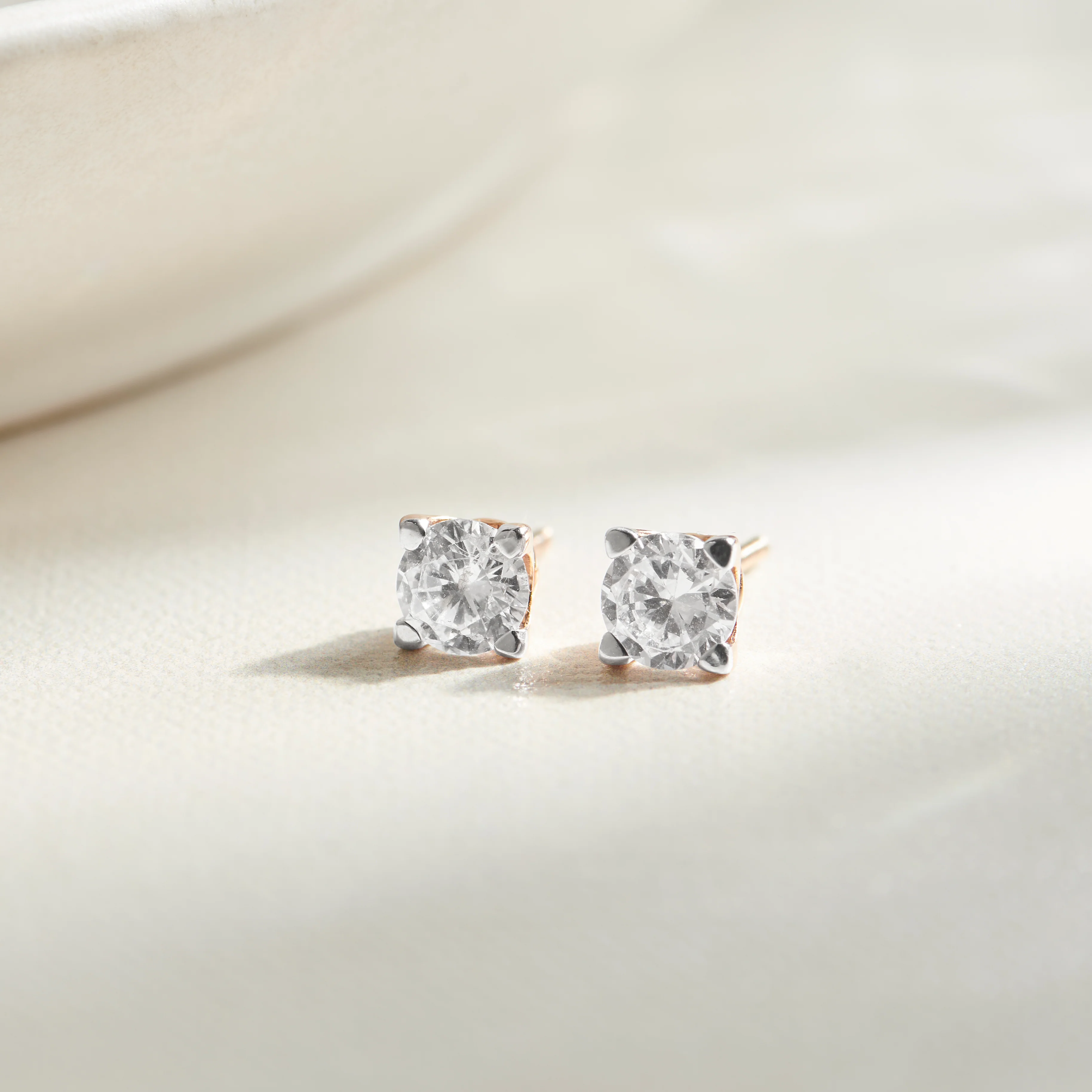 Classic 4-Prong Round Diamond Stud Earrings – 6.30mm - Image 15