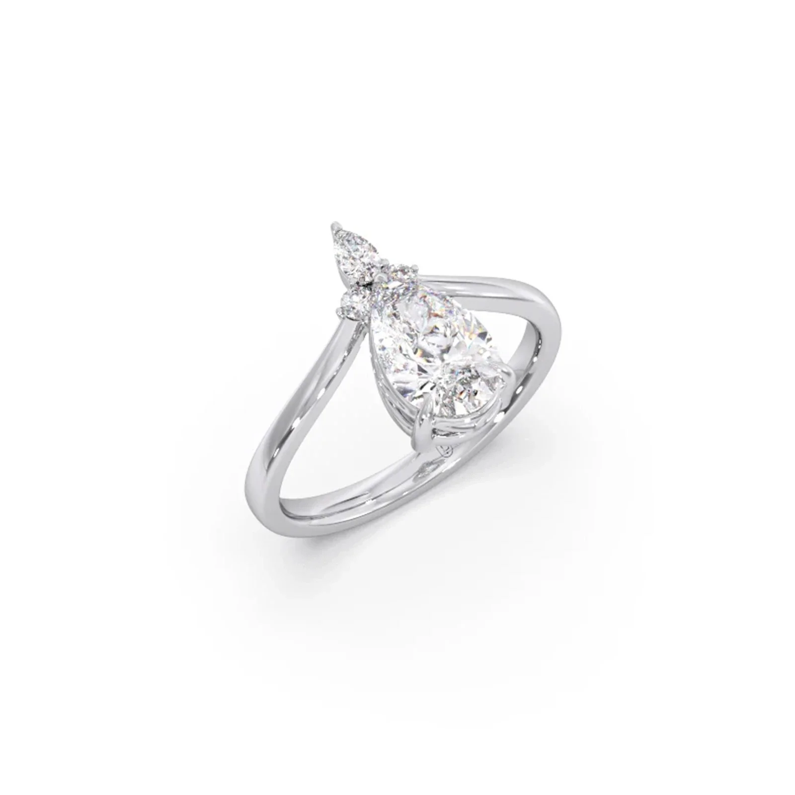 Comet Pear Round Stylized Ring - Image 9