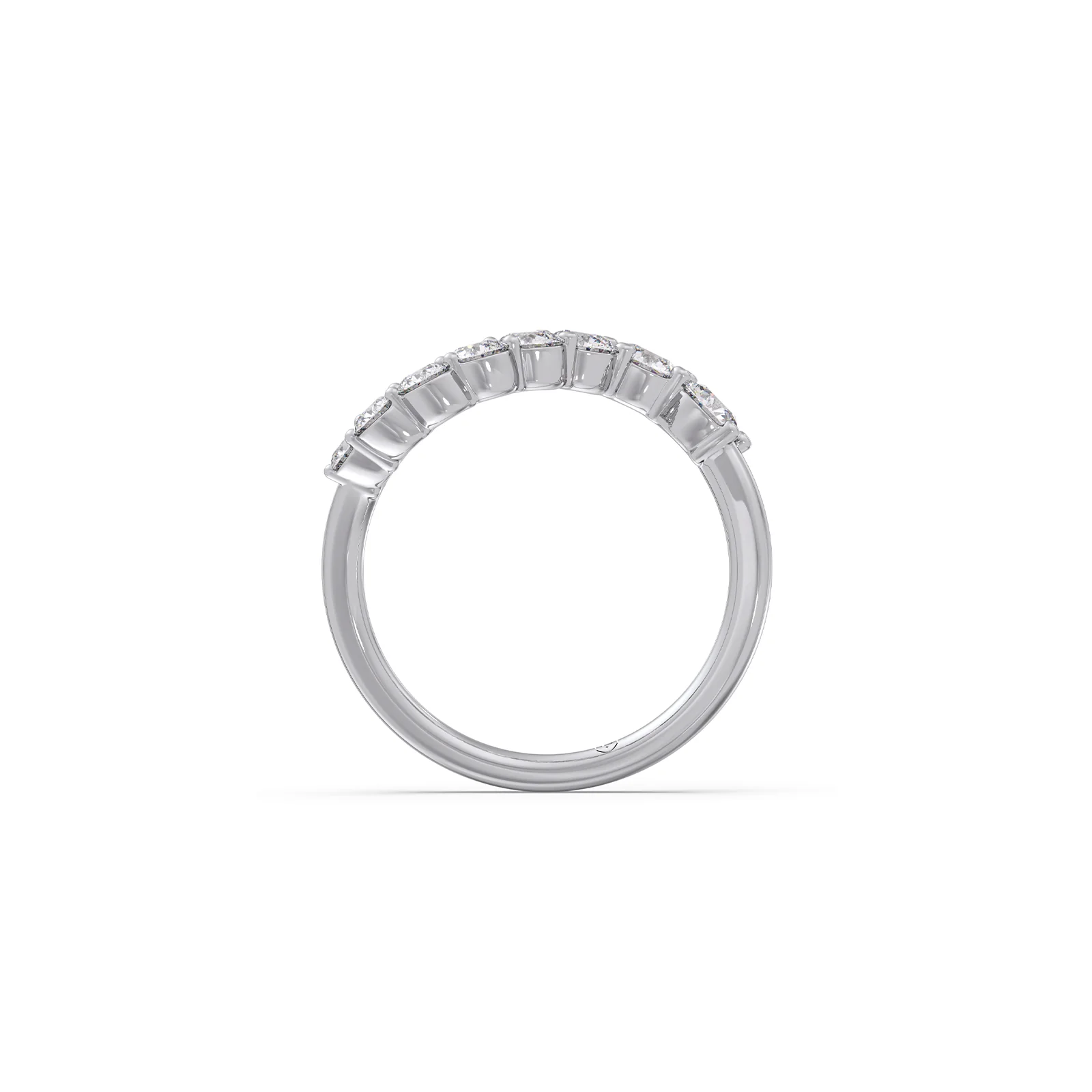 Curved Round Diamond Ring - Image 11