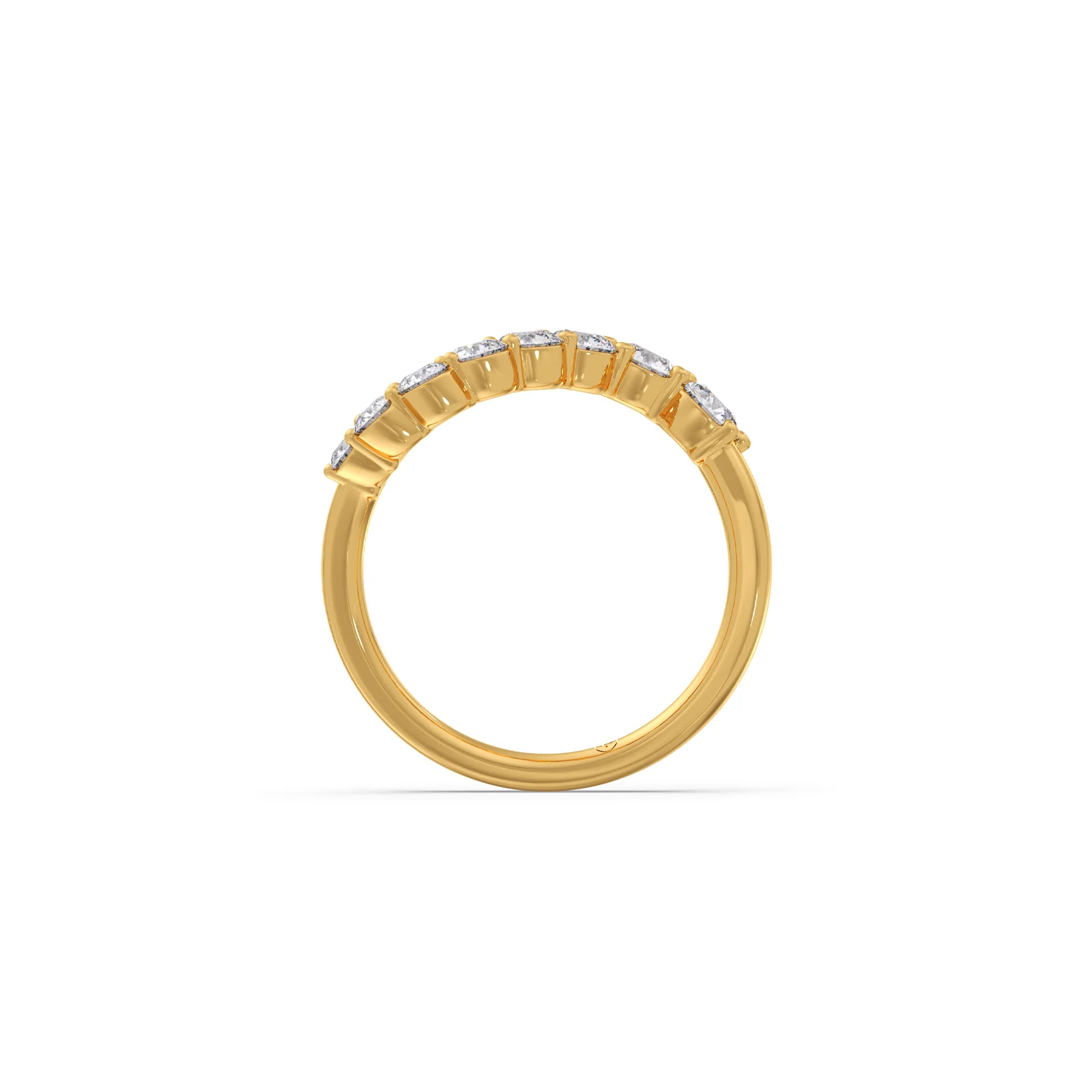 Curved Round Diamond Ring - Image 3