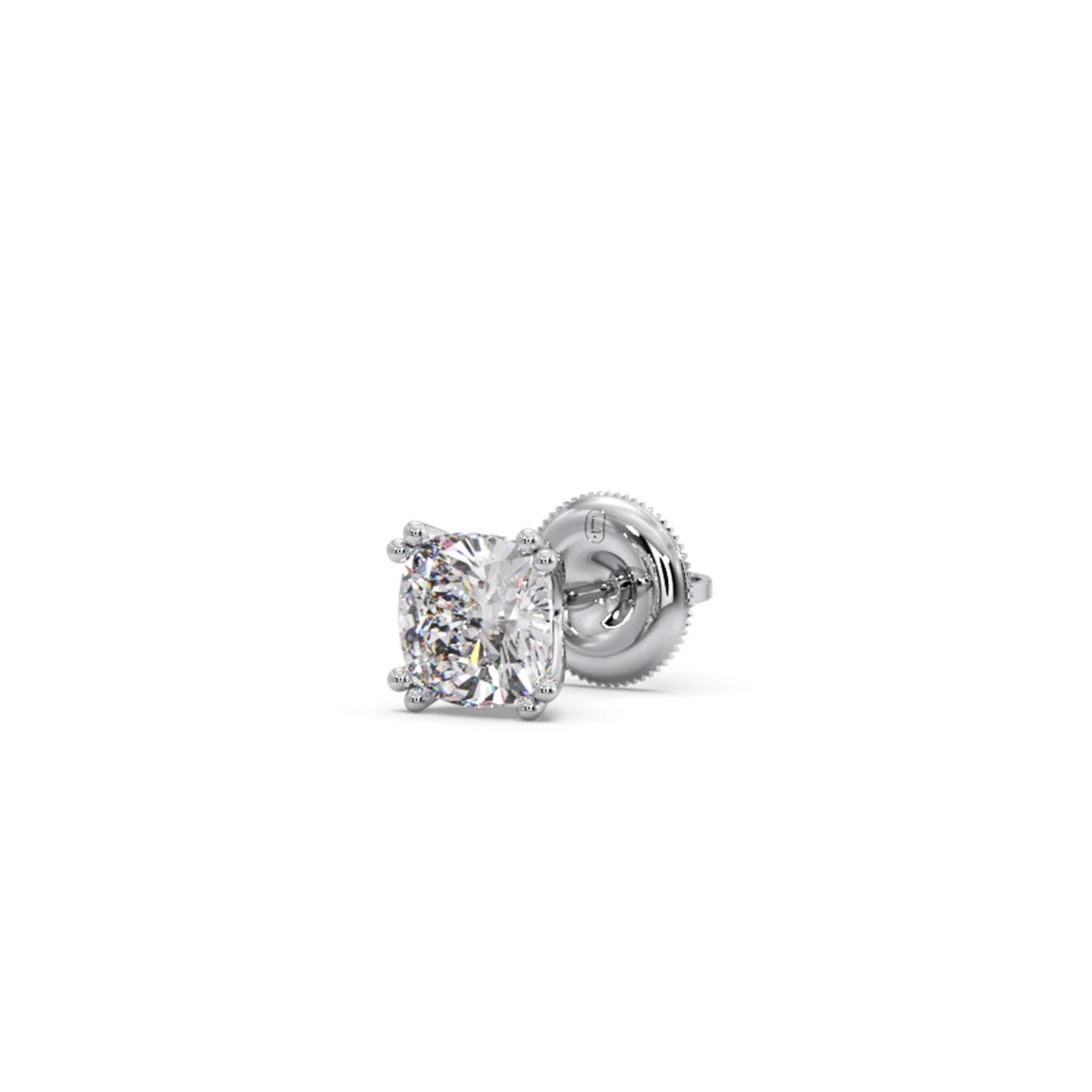 Cushion Cut Diamond Stud Earrings - Image 10