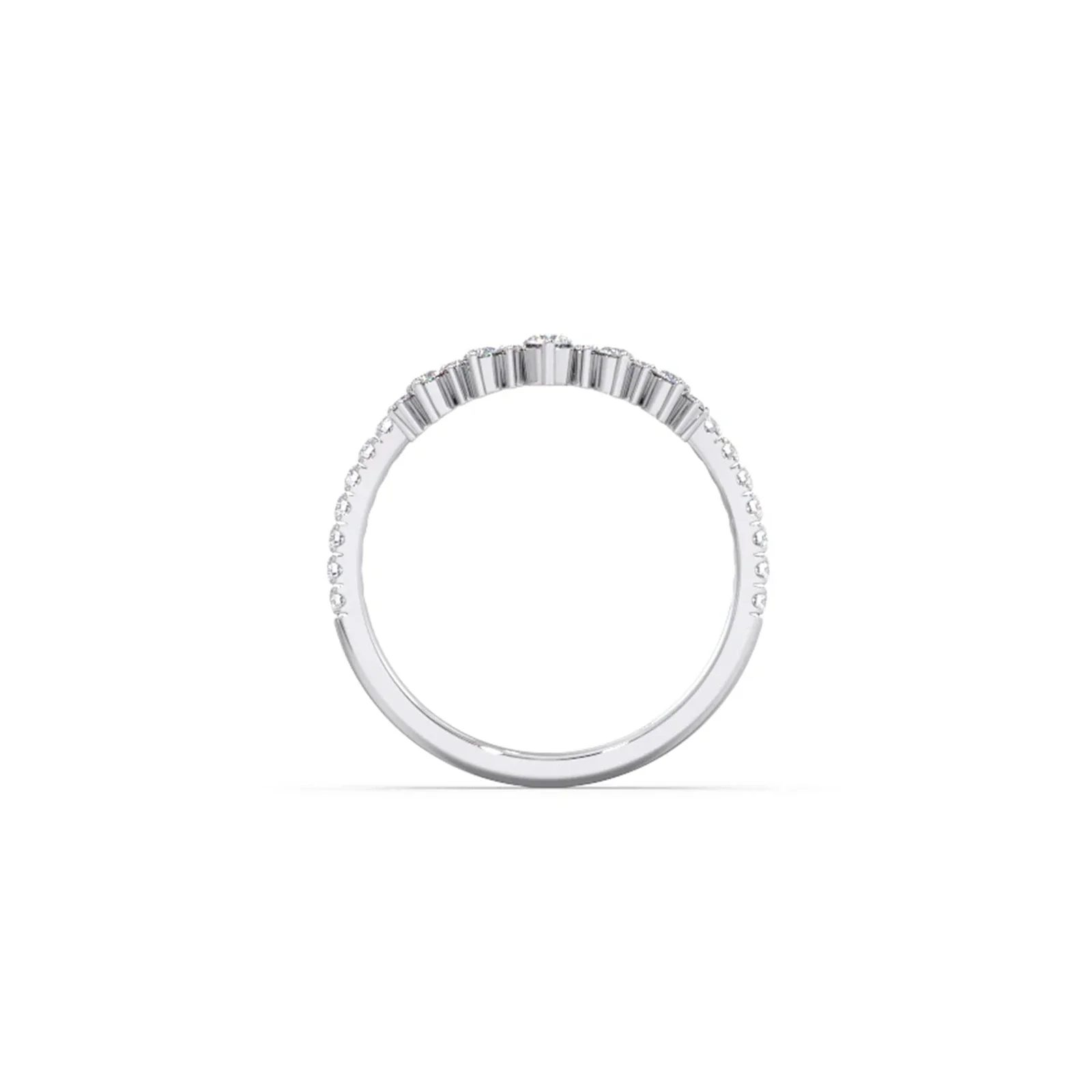 Double Cluster Layered Adjustable Chevron Ring - Image 11