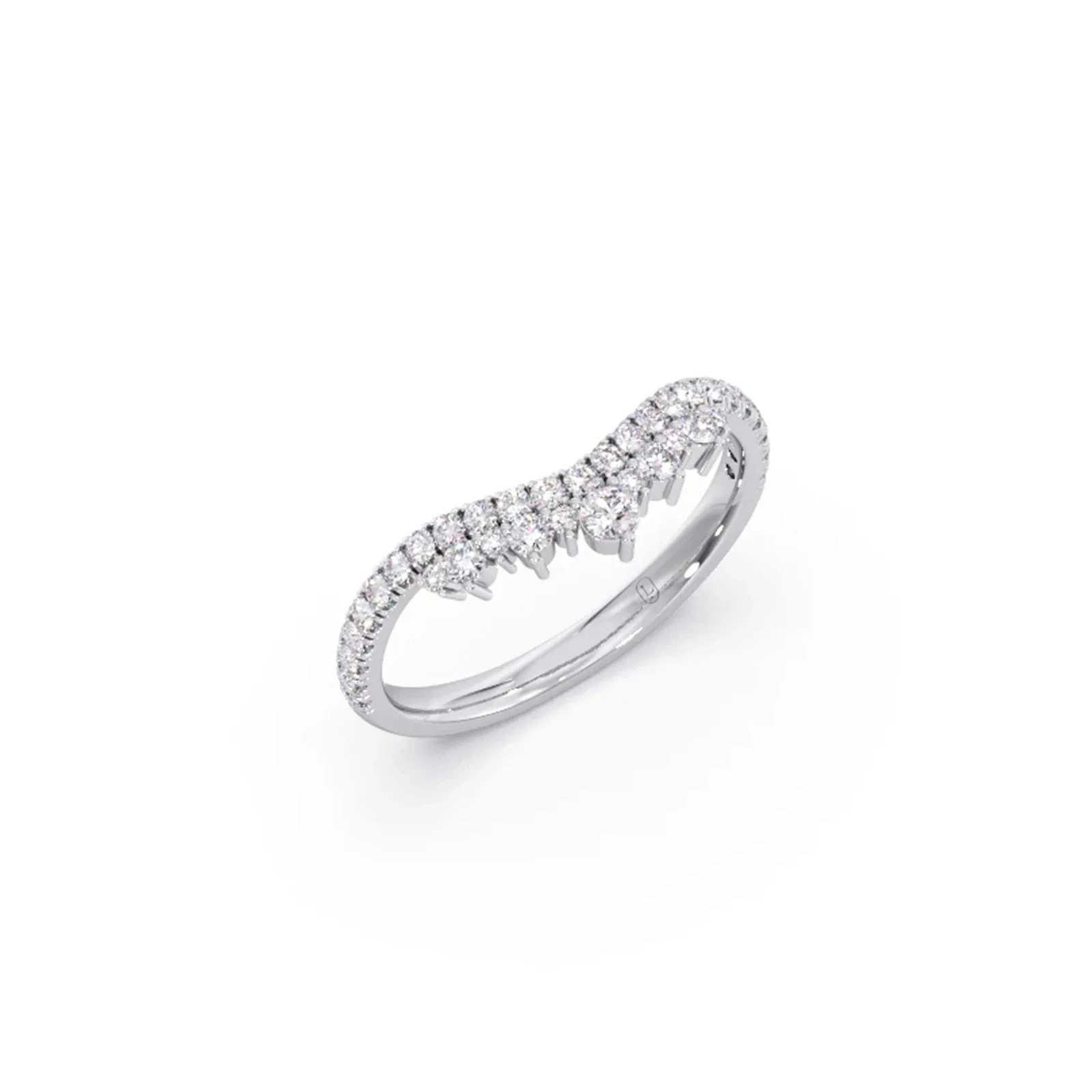 Double Cluster Layered Adjustable Chevron Ring - Image 9