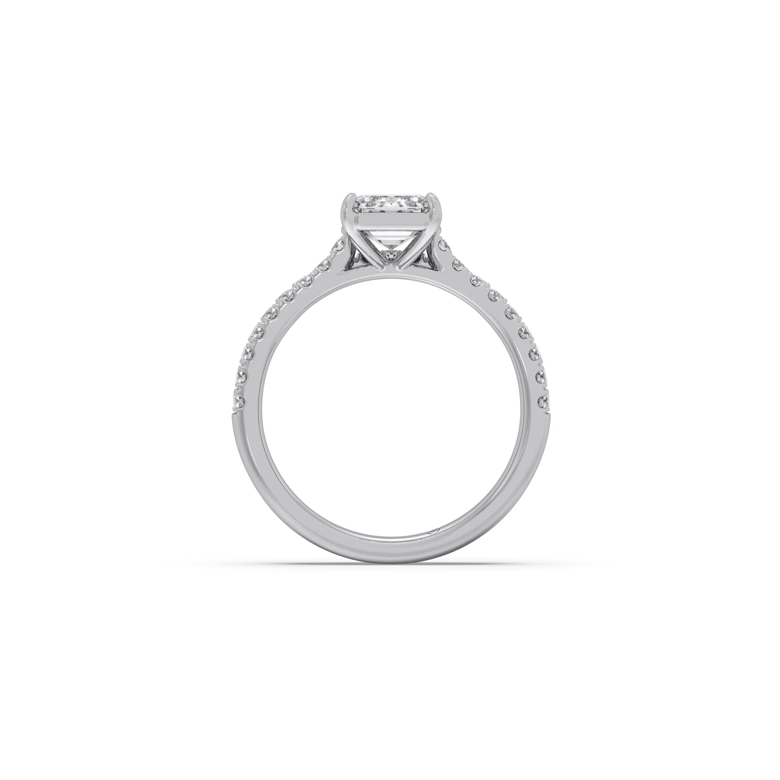Dual Harmony Emerald Solitaire Diamond Ring - Image 11