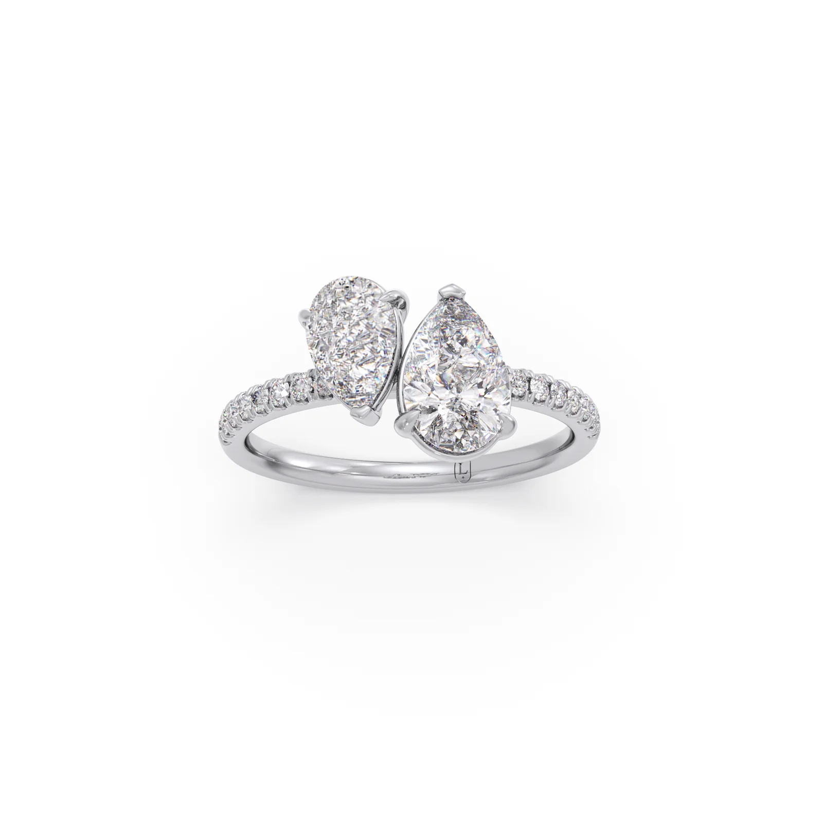 Duet Pear Diamond Ring - Image 10