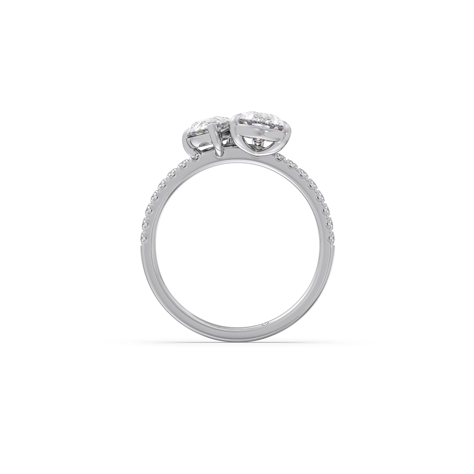 Duet Pear Diamond Ring - Image 11