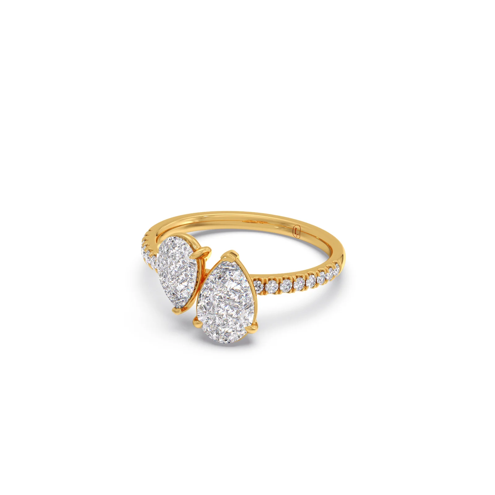 Duet Pear Diamond Ring - Image 4