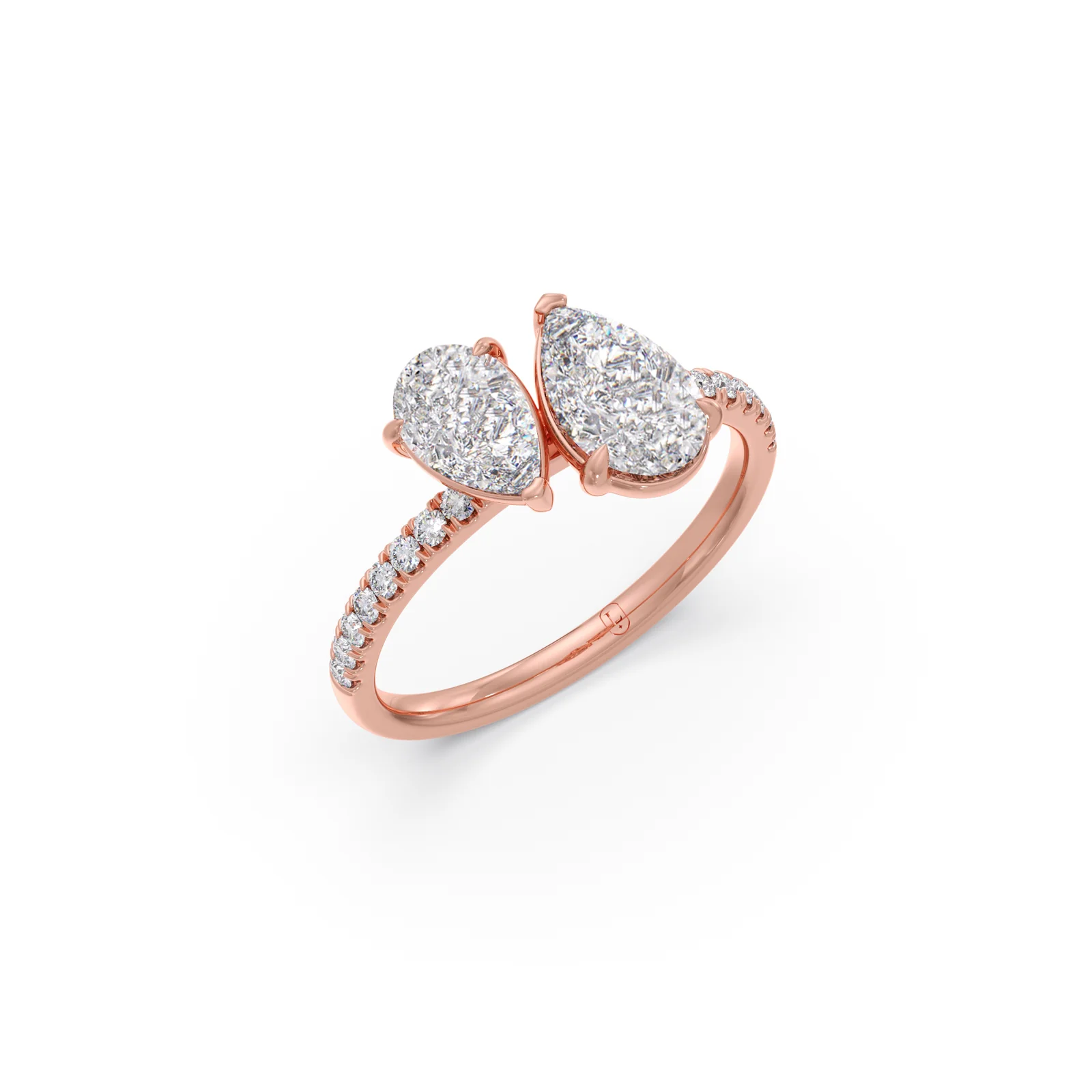 Duet Pear Diamond Ring - Image 5