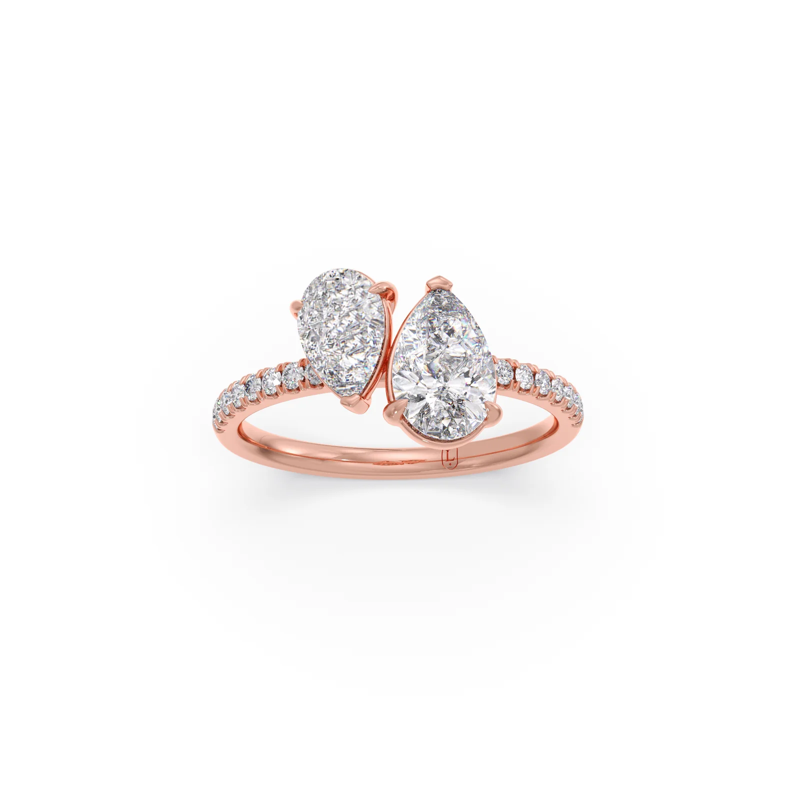 Duet Pear Diamond Ring - Image 6