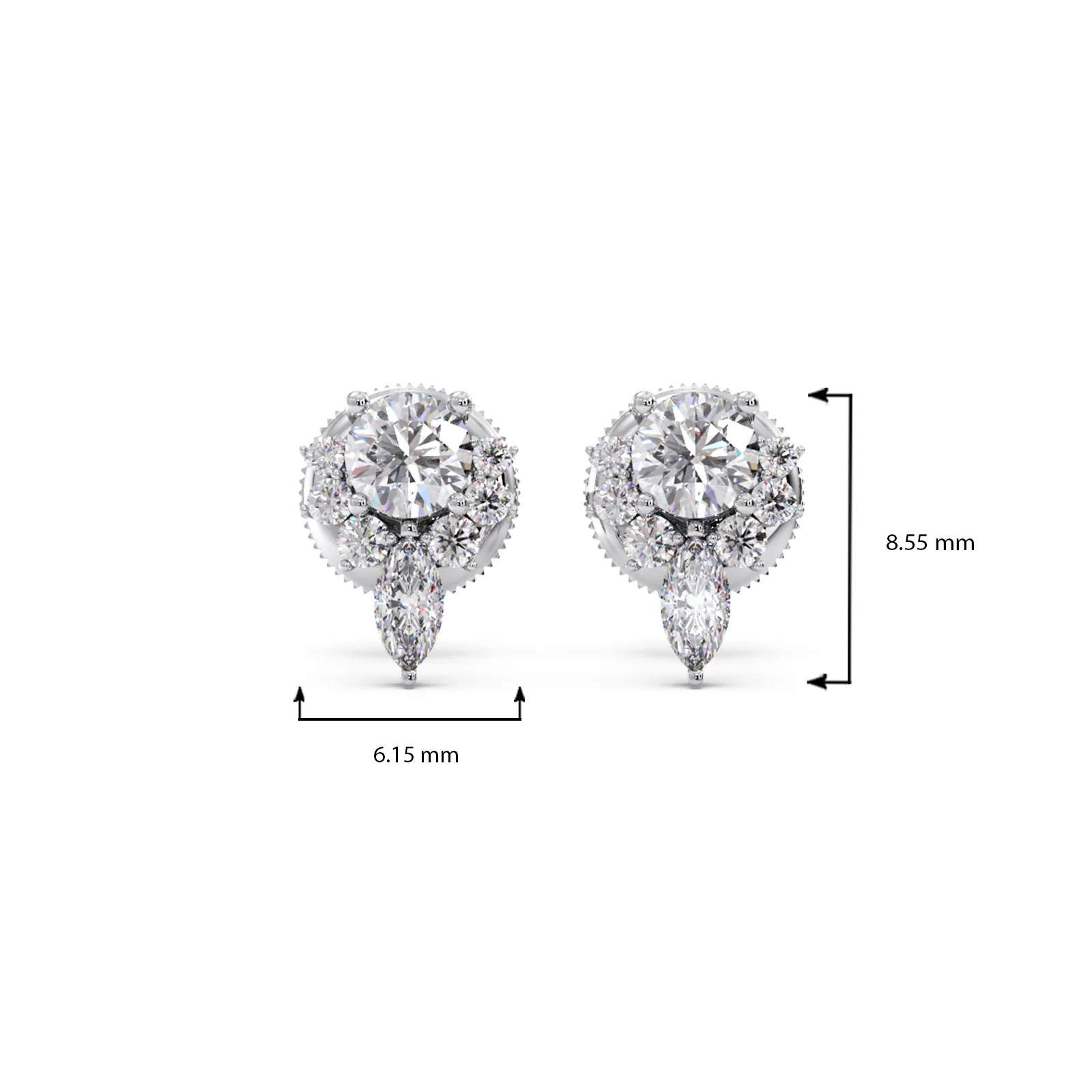 Floral Cluster Stud Earrings - Image 12