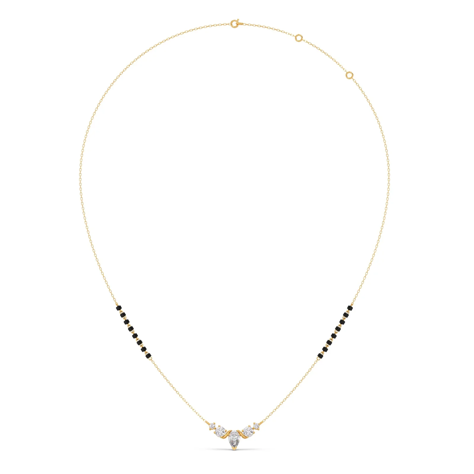 Floral Pear and Round Diamond Tanmaniya - Image 3