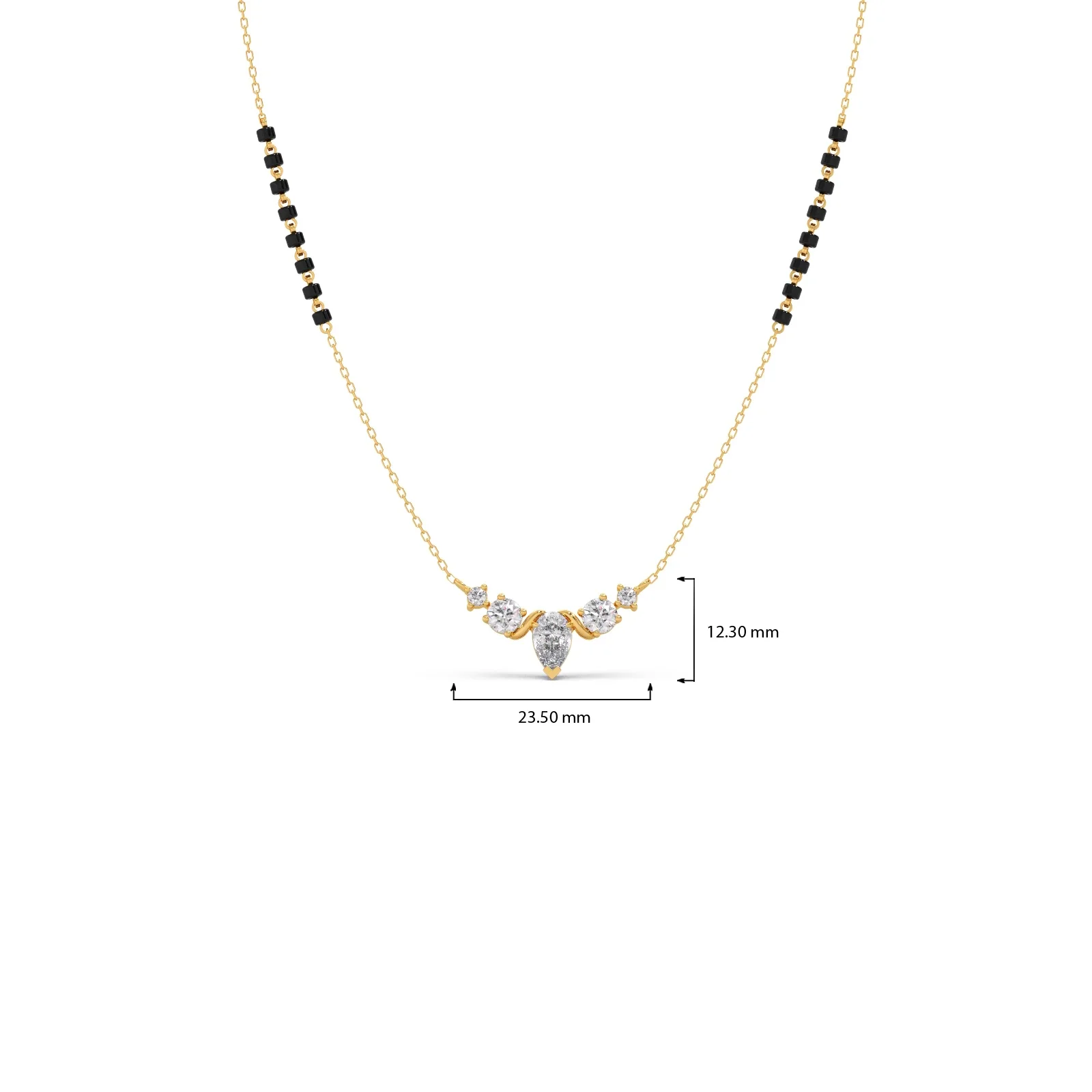 Floral Pear and Round Diamond Tanmaniya - Image 4