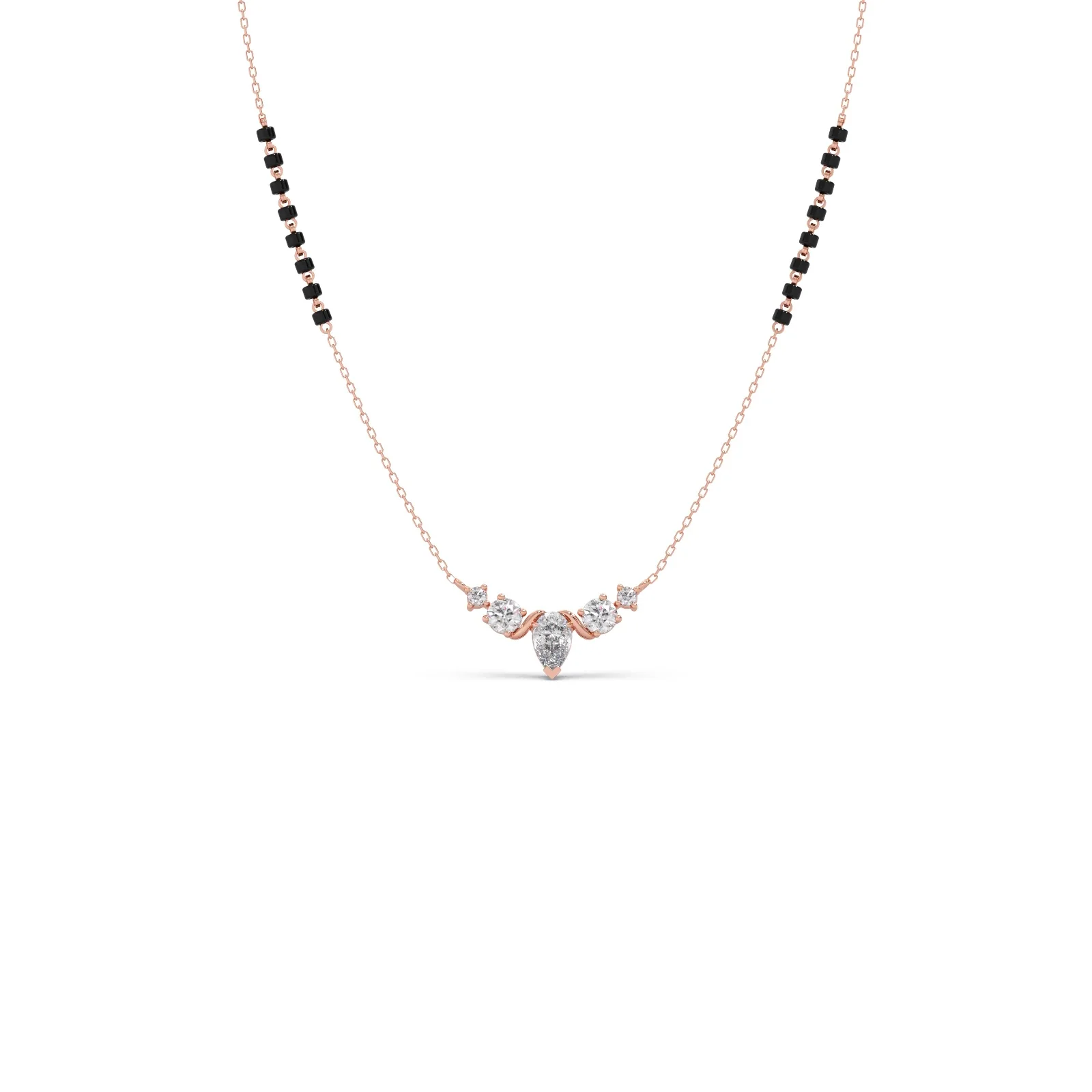 Floral Pear and Round Diamond Tanmaniya - Image 5