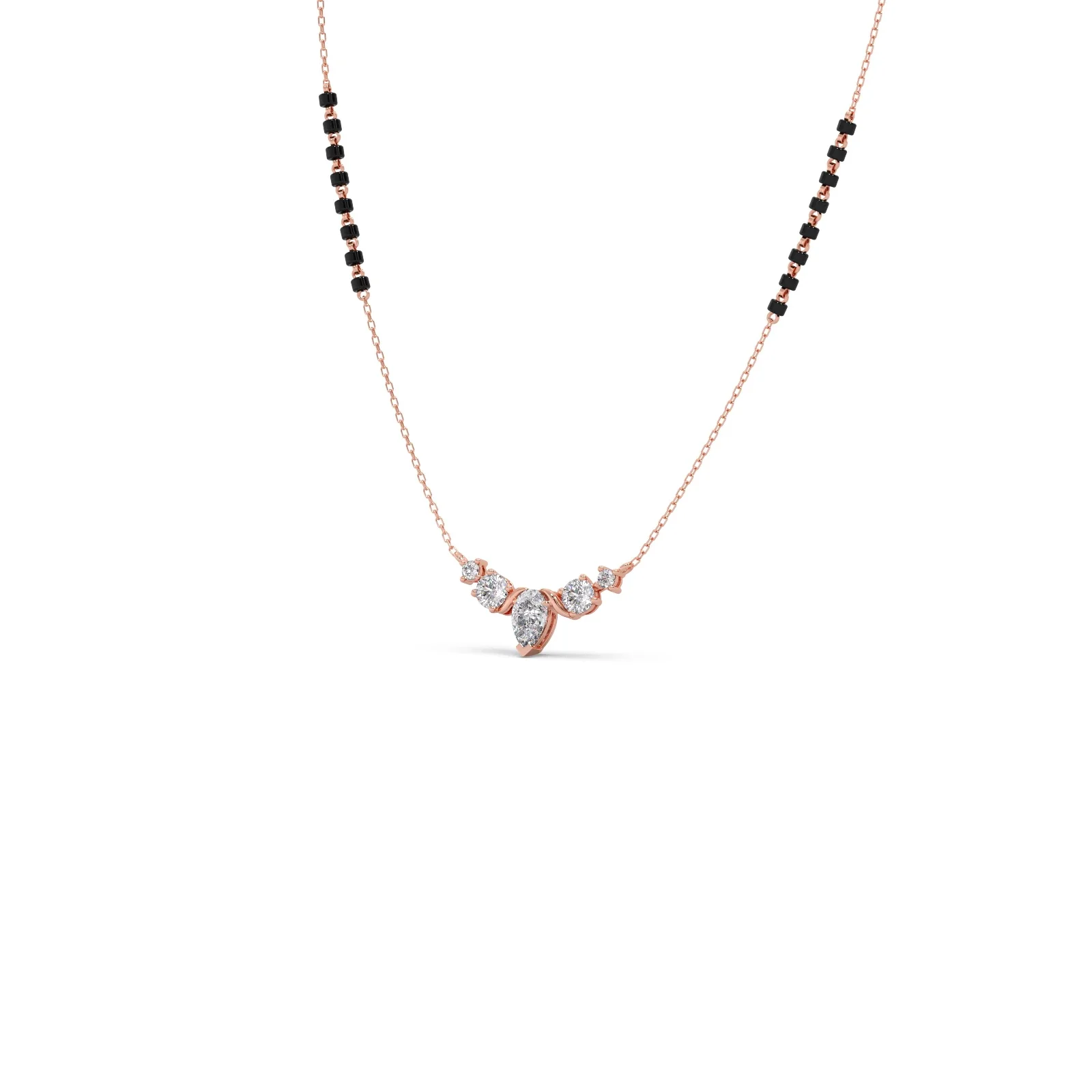 Floral Pear and Round Diamond Tanmaniya - Image 6