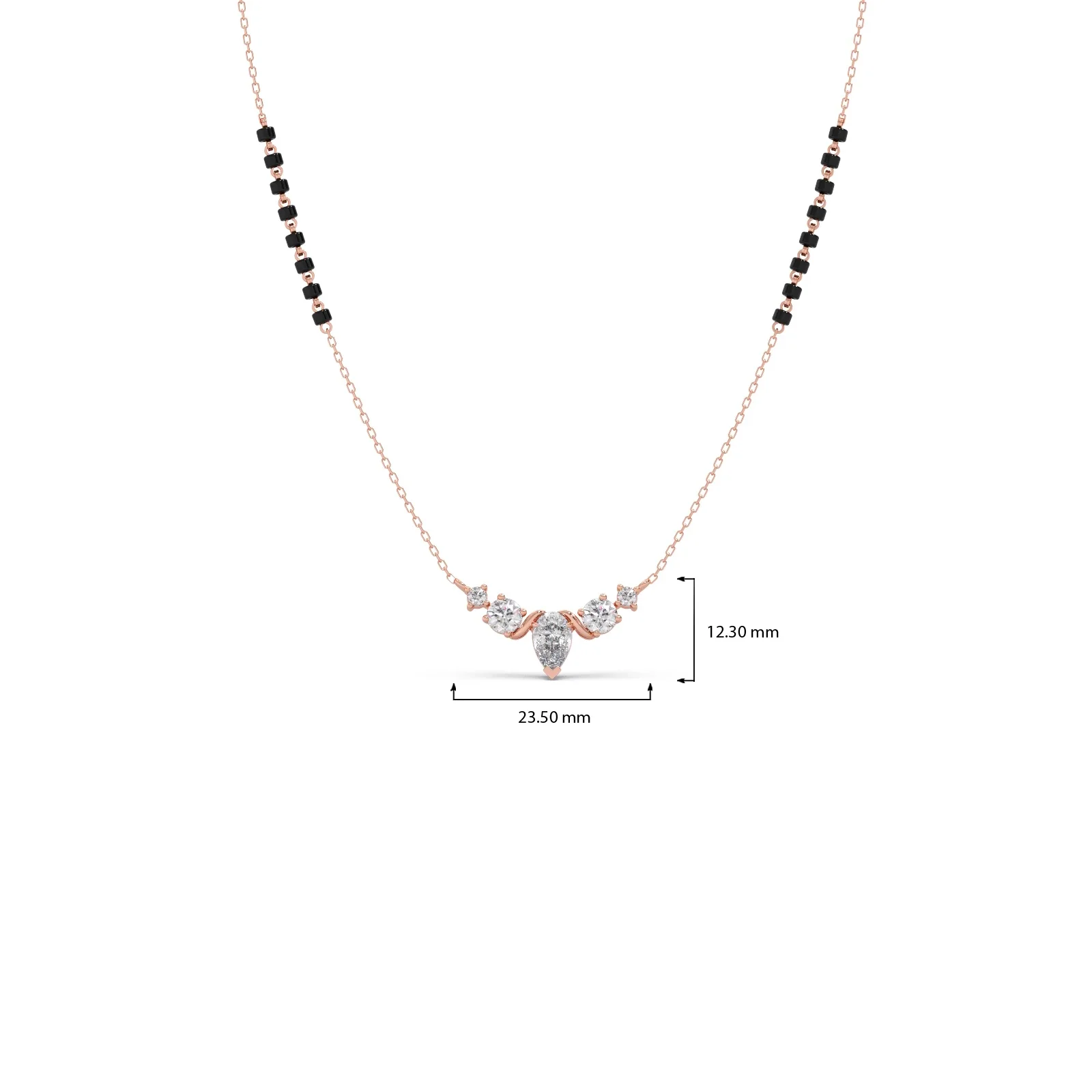 Floral Pear and Round Diamond Tanmaniya - Image 8