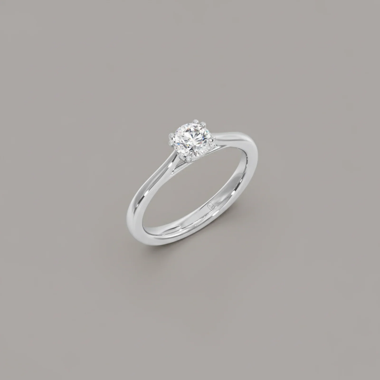 Four Prong Round Solitaire Ring 6.50mm - Image 3