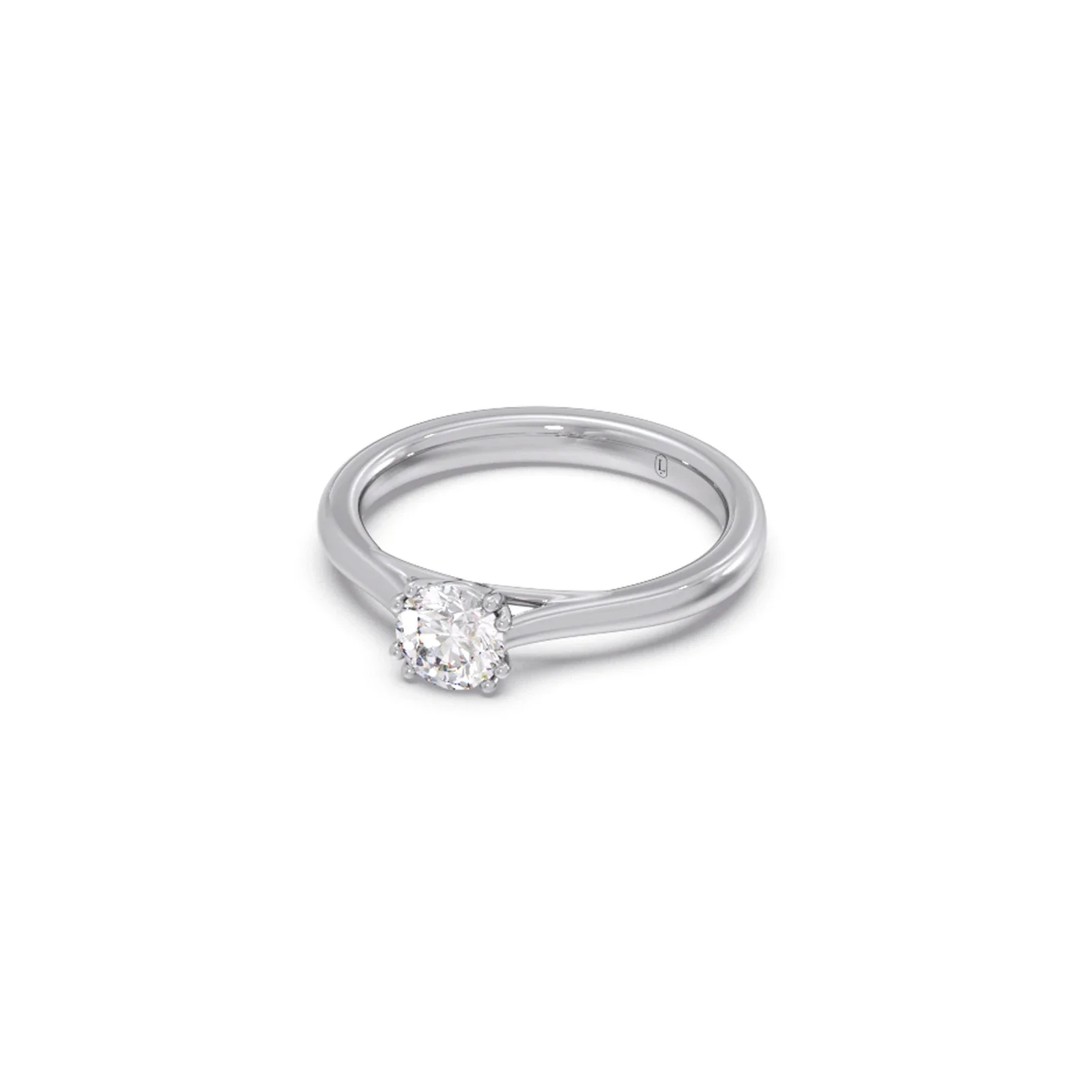 Four Prong Round Solitaire Ring 6.50mm - Image 6
