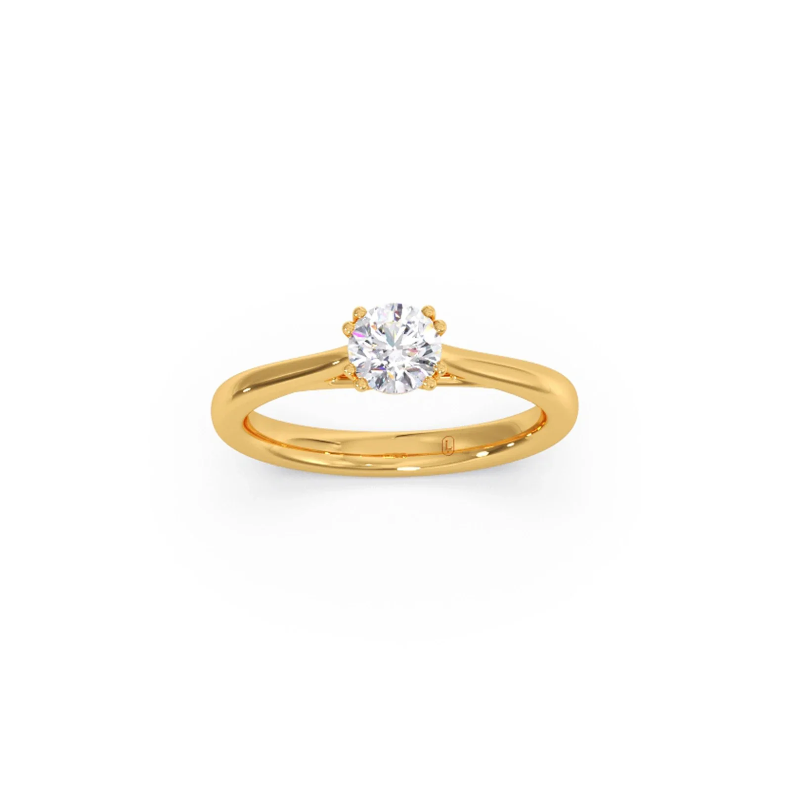 Four Prong Round Solitaire Ring 6.50mm - Image 8