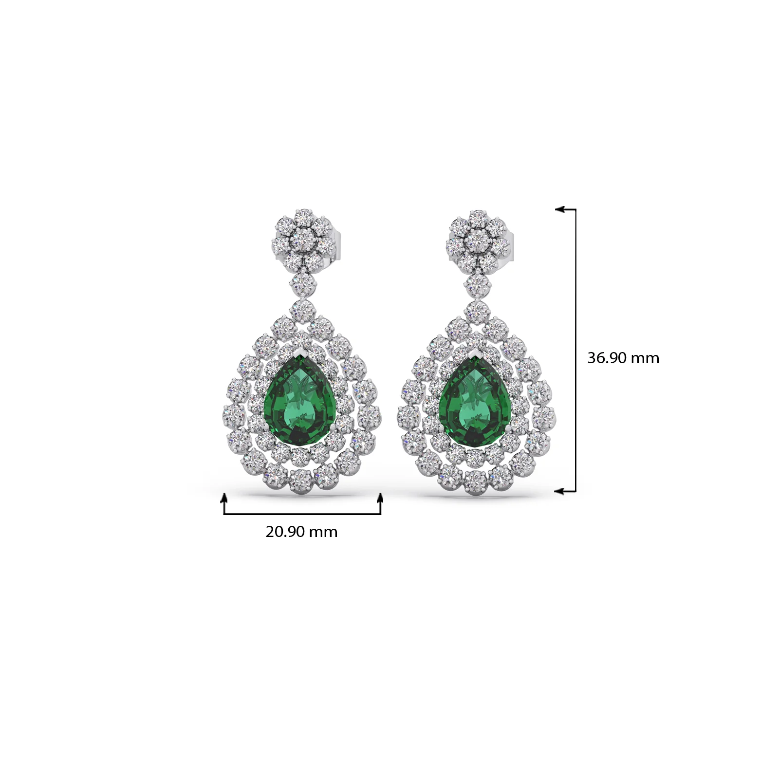 Gemstone and Diamond Chandelier Earrings - Image 12
