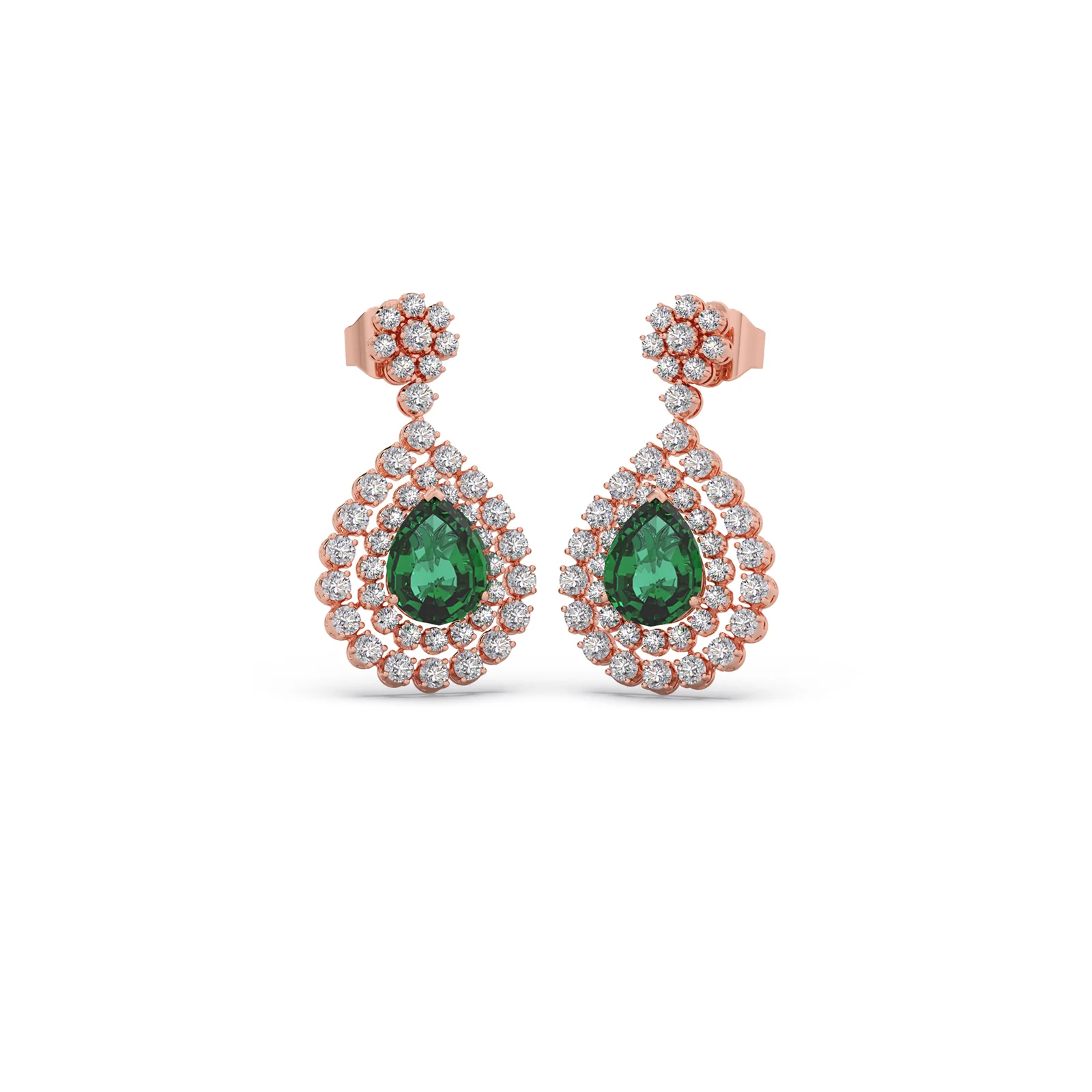 Gemstone and Diamond Chandelier Earrings - Image 5
