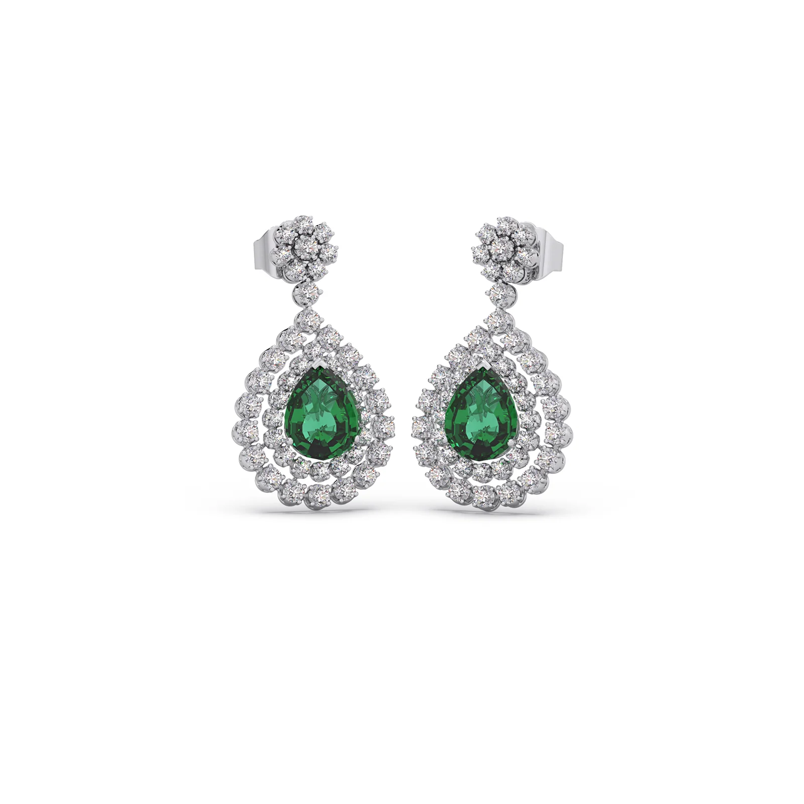 Gemstone and Diamond Chandelier Earrings - Image 9