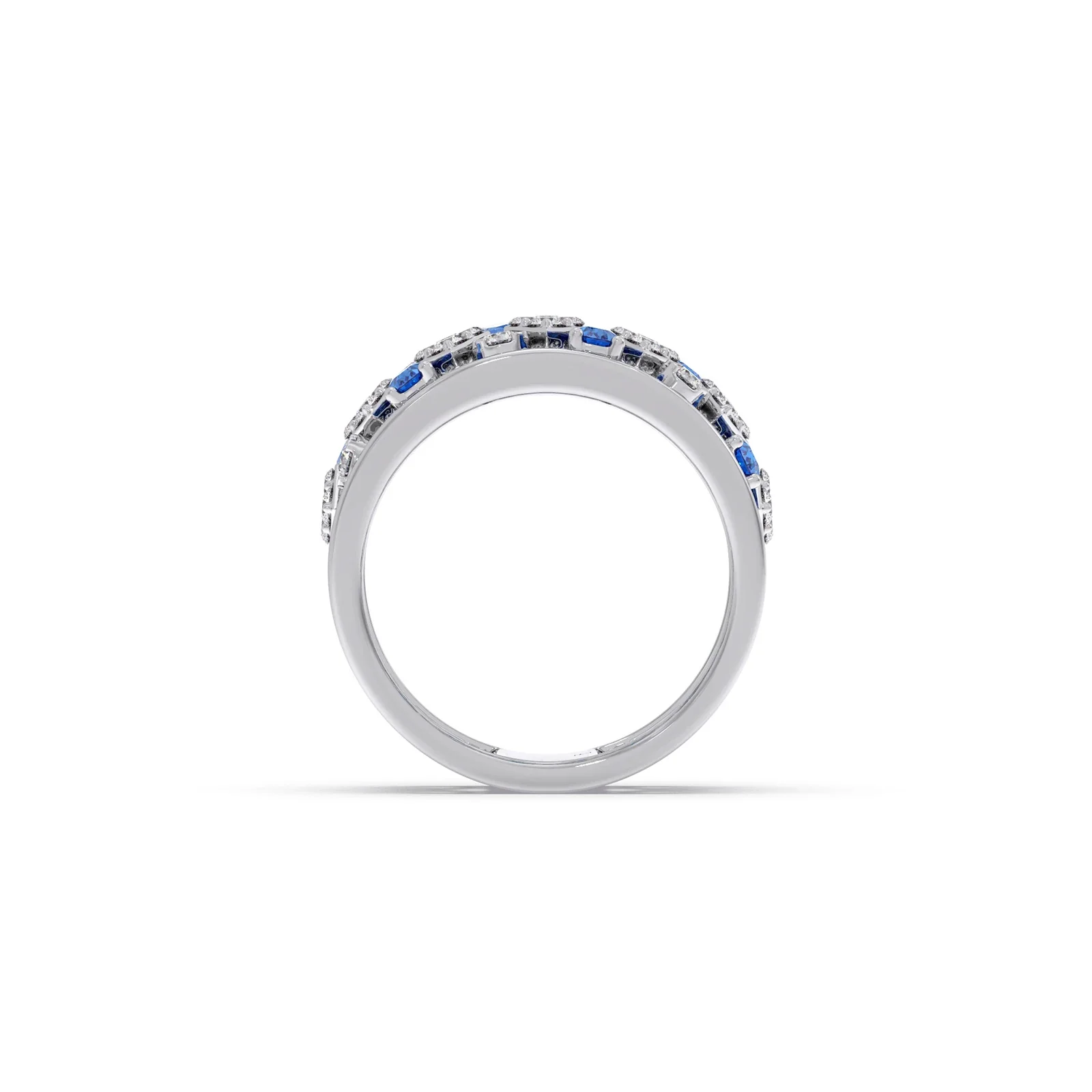 Gemstone & Diamond Wide Band Ring - Image 13